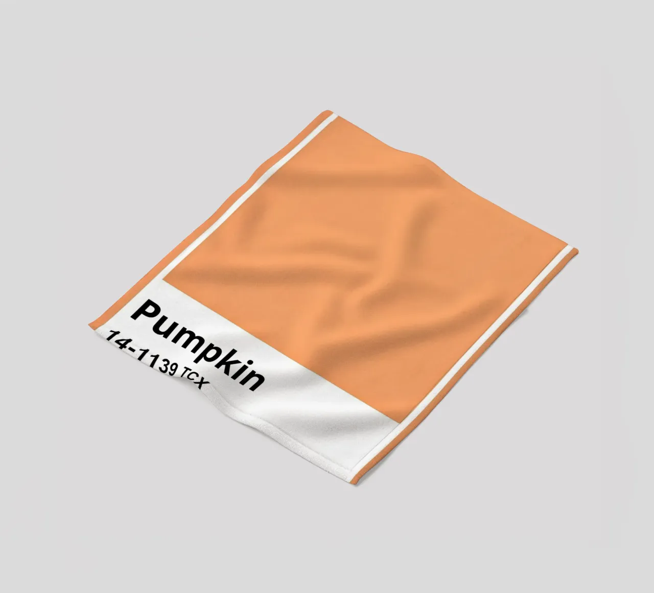 Pantone Pumpkin Color Block Minimalist Print fleece blanket by homdeco