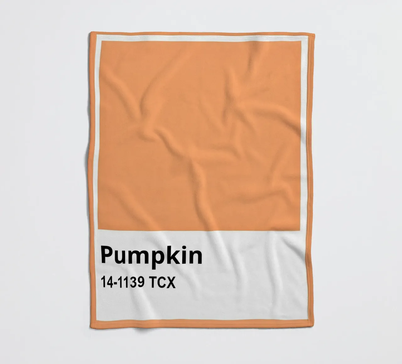 Pantone Pumpkin Color Block Minimalist Print fleece blanket by homdeco