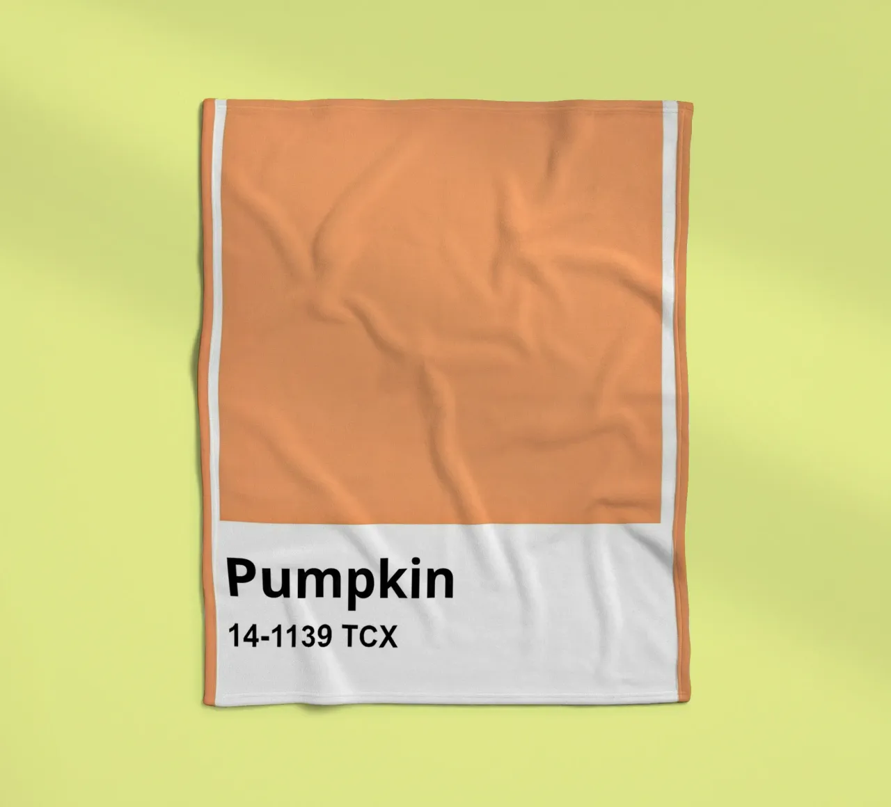 Pantone Pumpkin Color Block Minimalist Print fleece blanket by homdeco