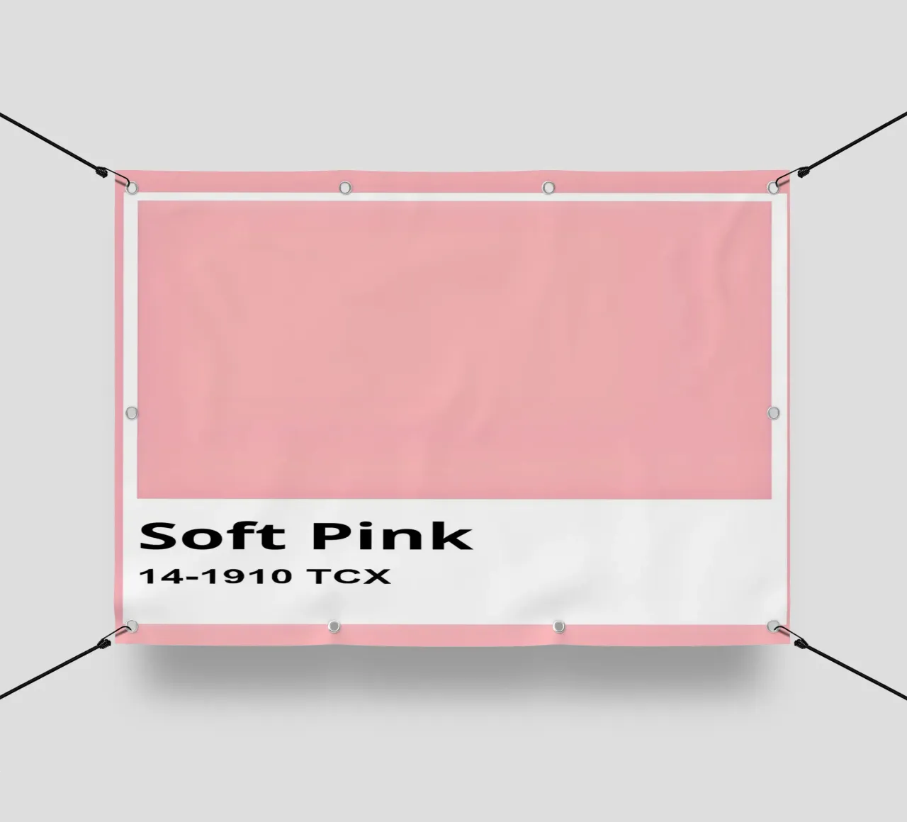 Pantone Soft Pink Minimalist Color Block Print bâche pvc de homdeco