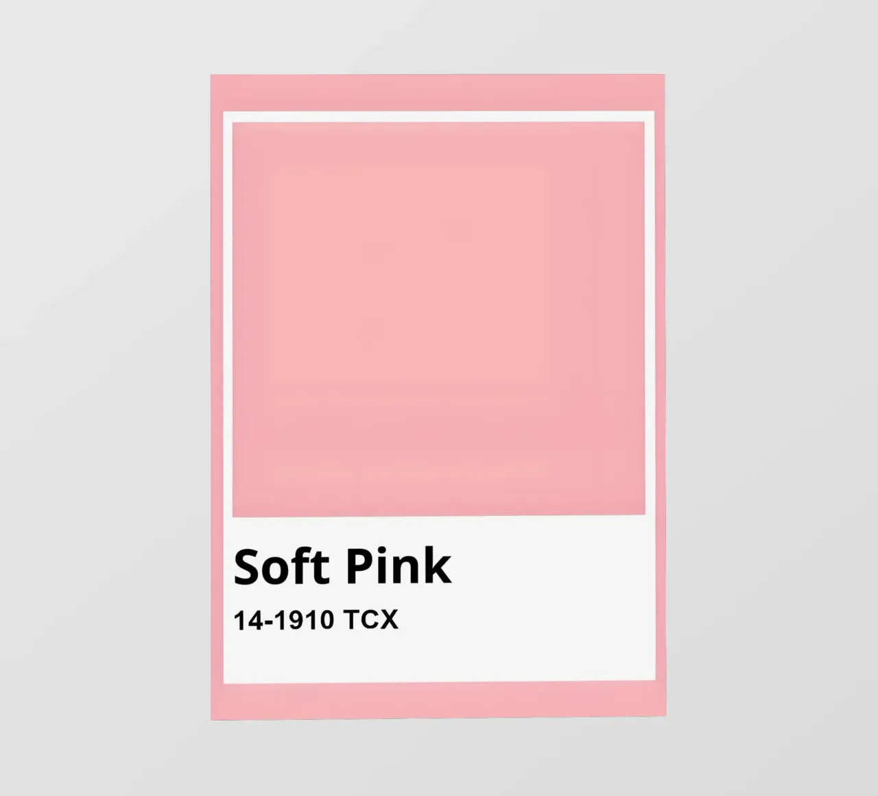 Pantone Soft Pink Minimalist Color Block Print bâche pvc de homdeco
