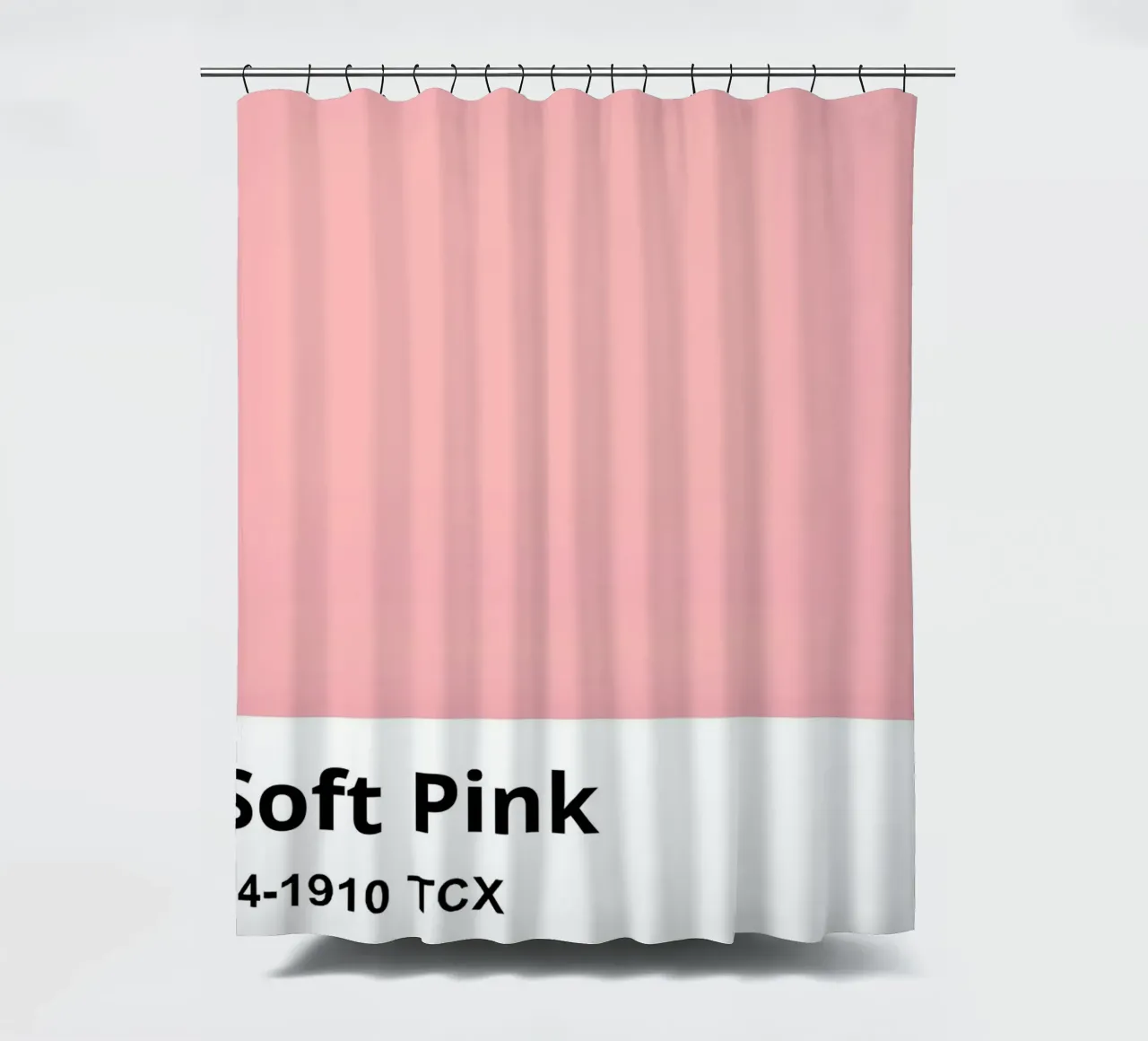 Pantone Soft Pink Minimalist Color Block Print shower curtain by homdeco