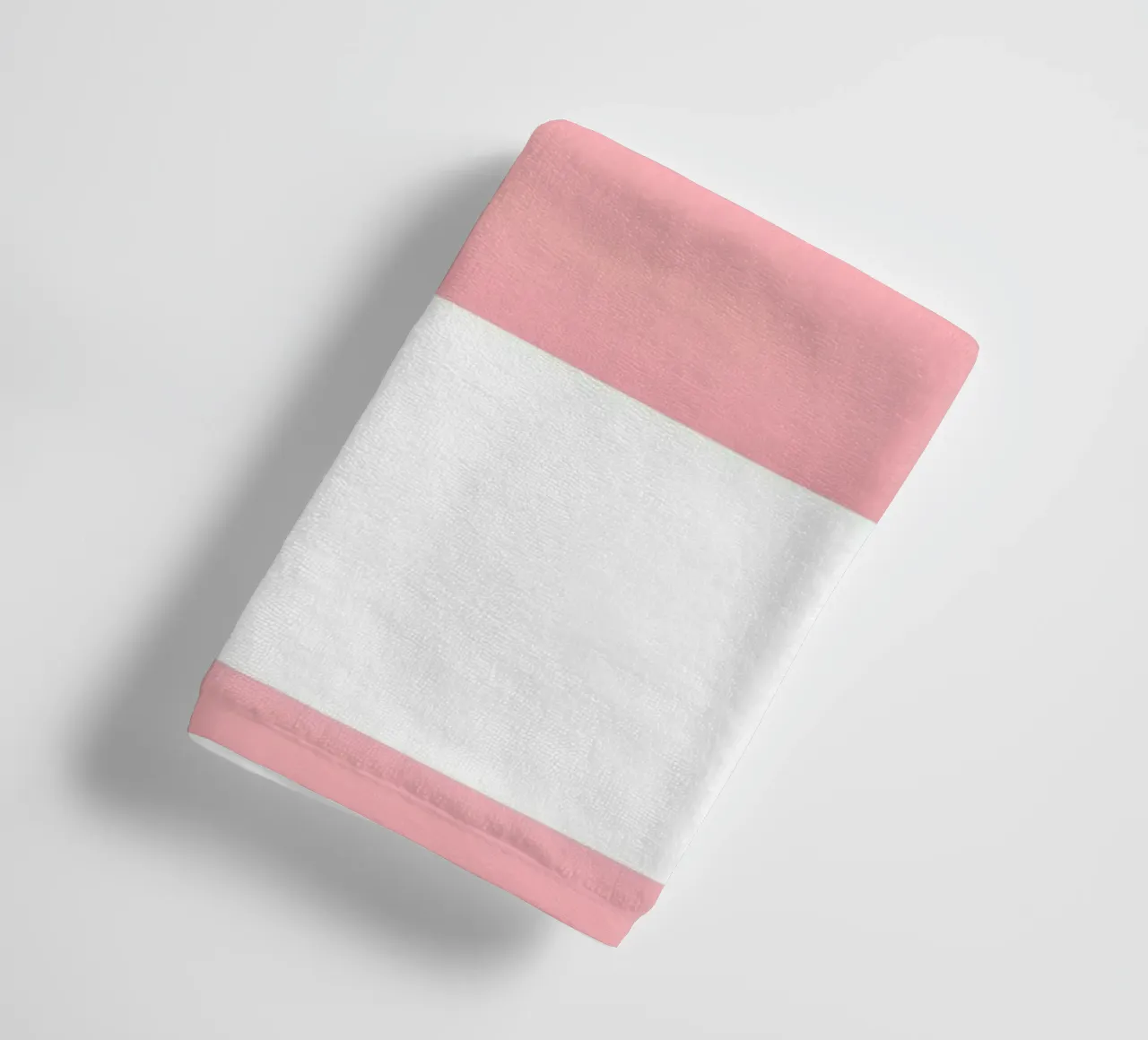 Pantone Soft Pink Minimalist Color Block Print towel by homdeco
