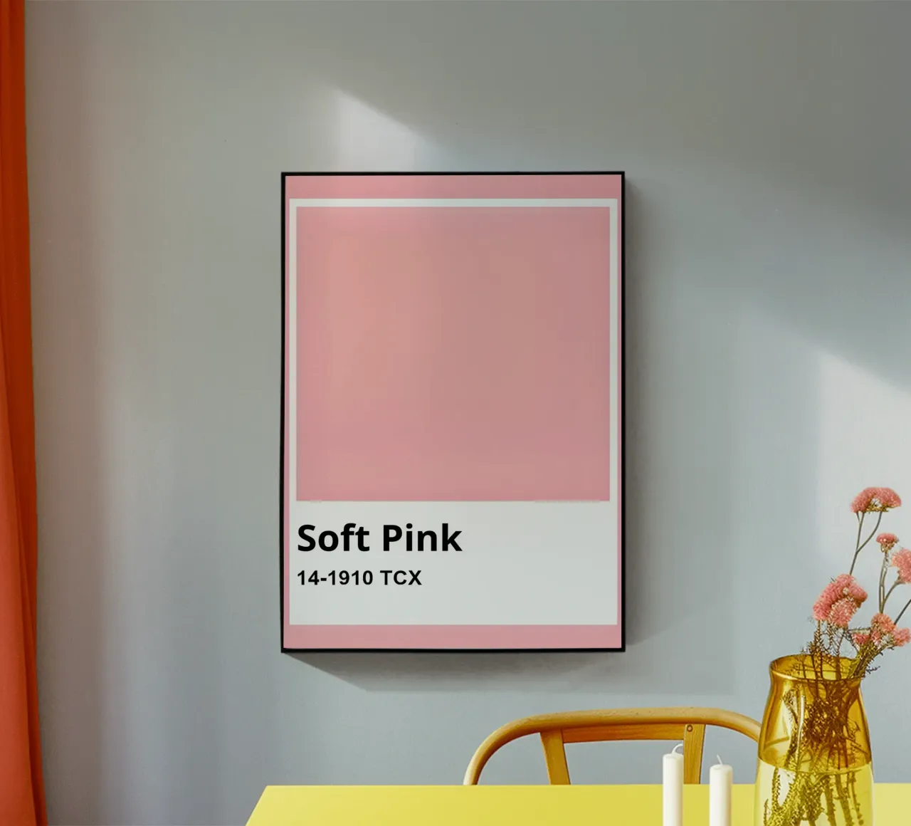 Pantone Soft Pink Minimalist Color Block Print plexiglas de homdeco