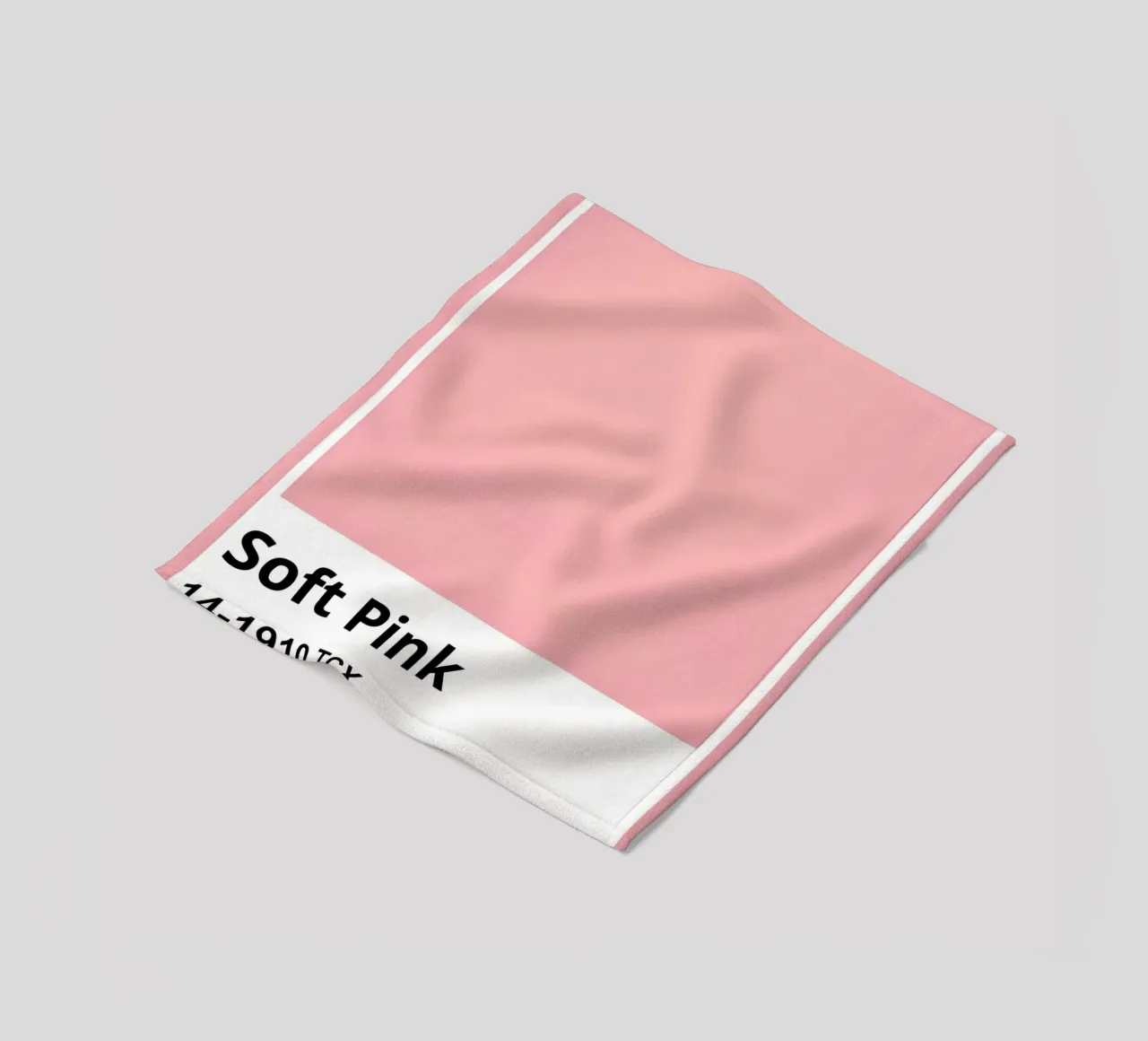 Pantone Soft Pink Minimalist Color Block Print fleece blanket by homdeco