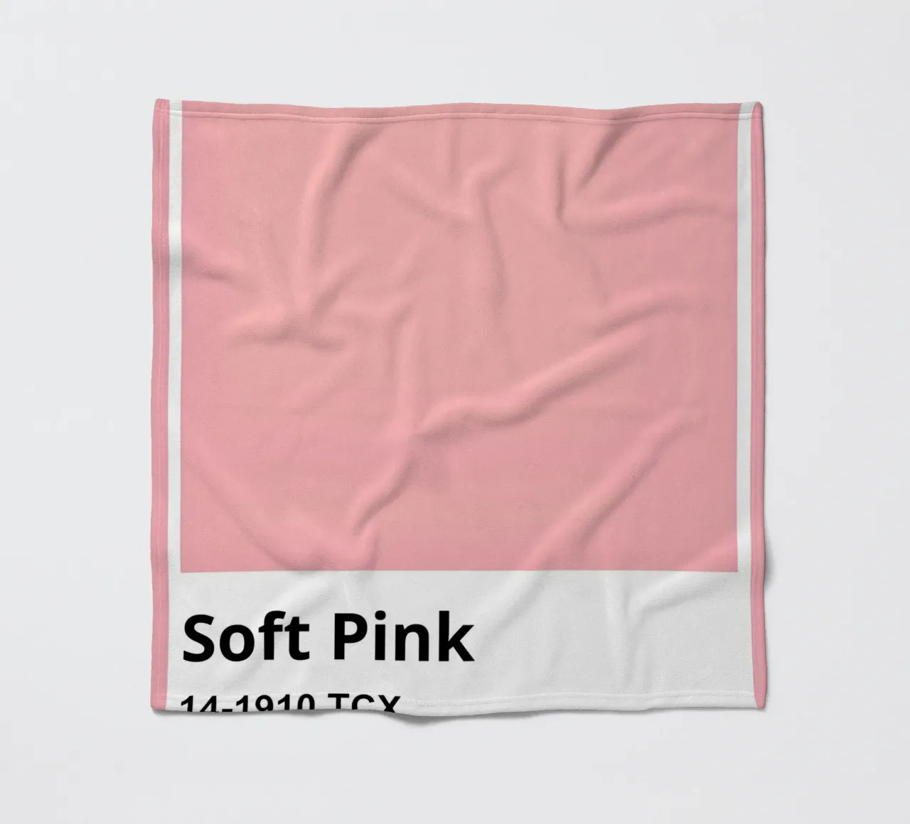 Pantone Soft Pink Minimalist Color Block Print fleece blanket by homdeco
