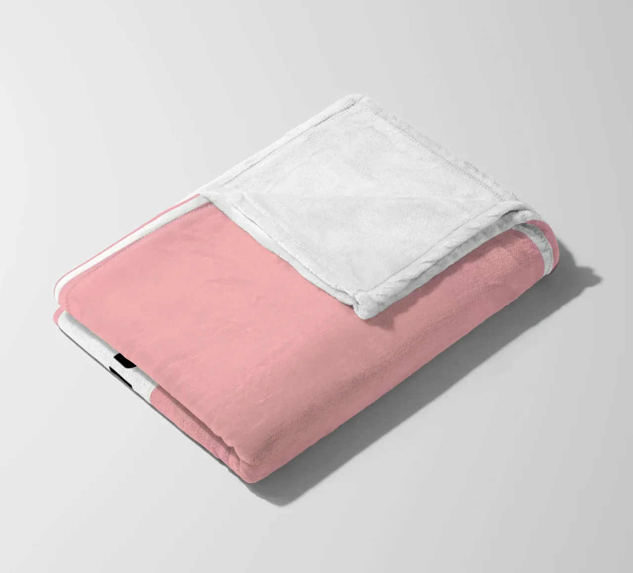 Pantone Soft Pink Minimalist Color Block Print fleece blanket by homdeco
