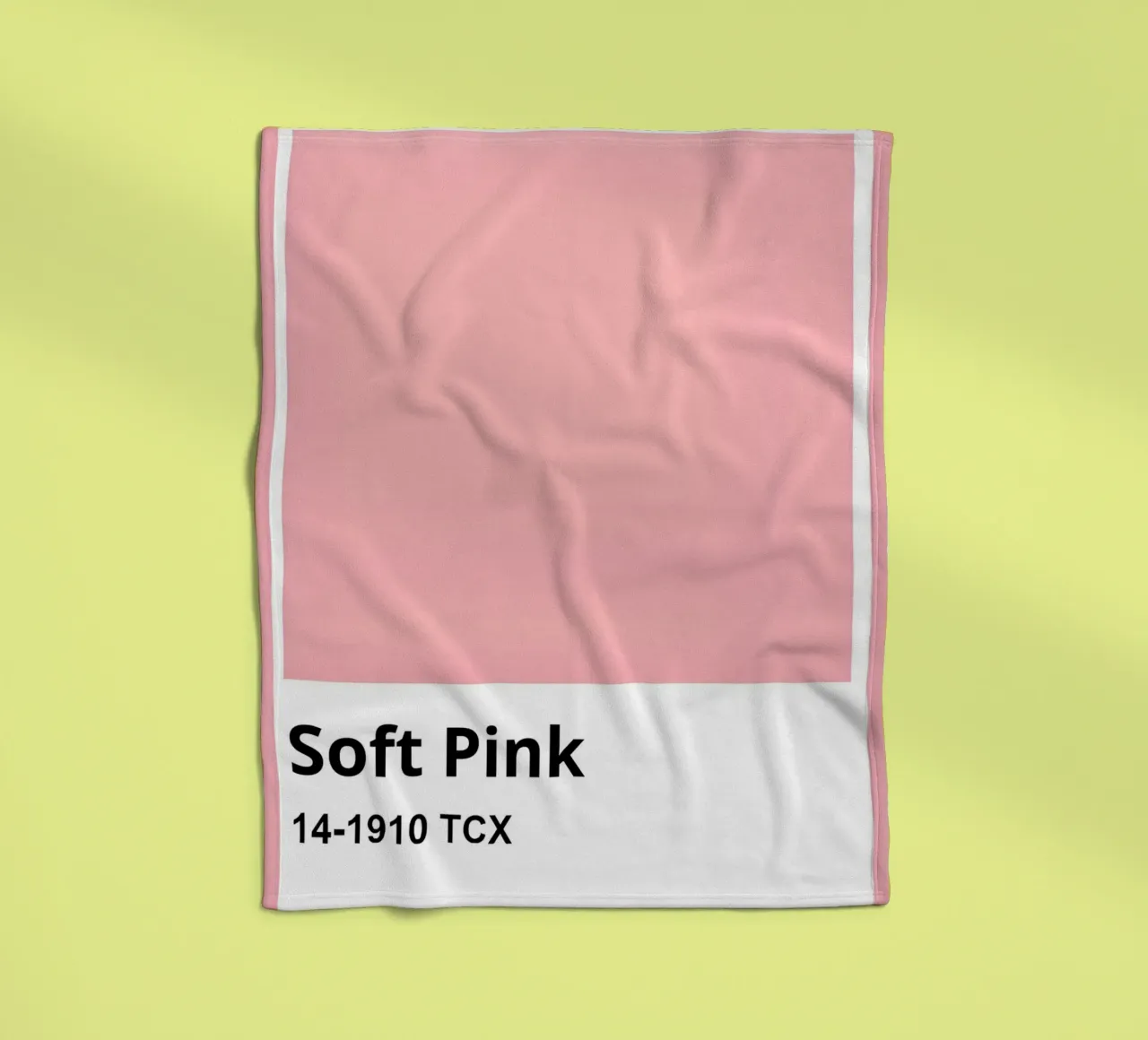 Pantone Soft Pink Minimalist Color Block Print fleece blanket by homdeco