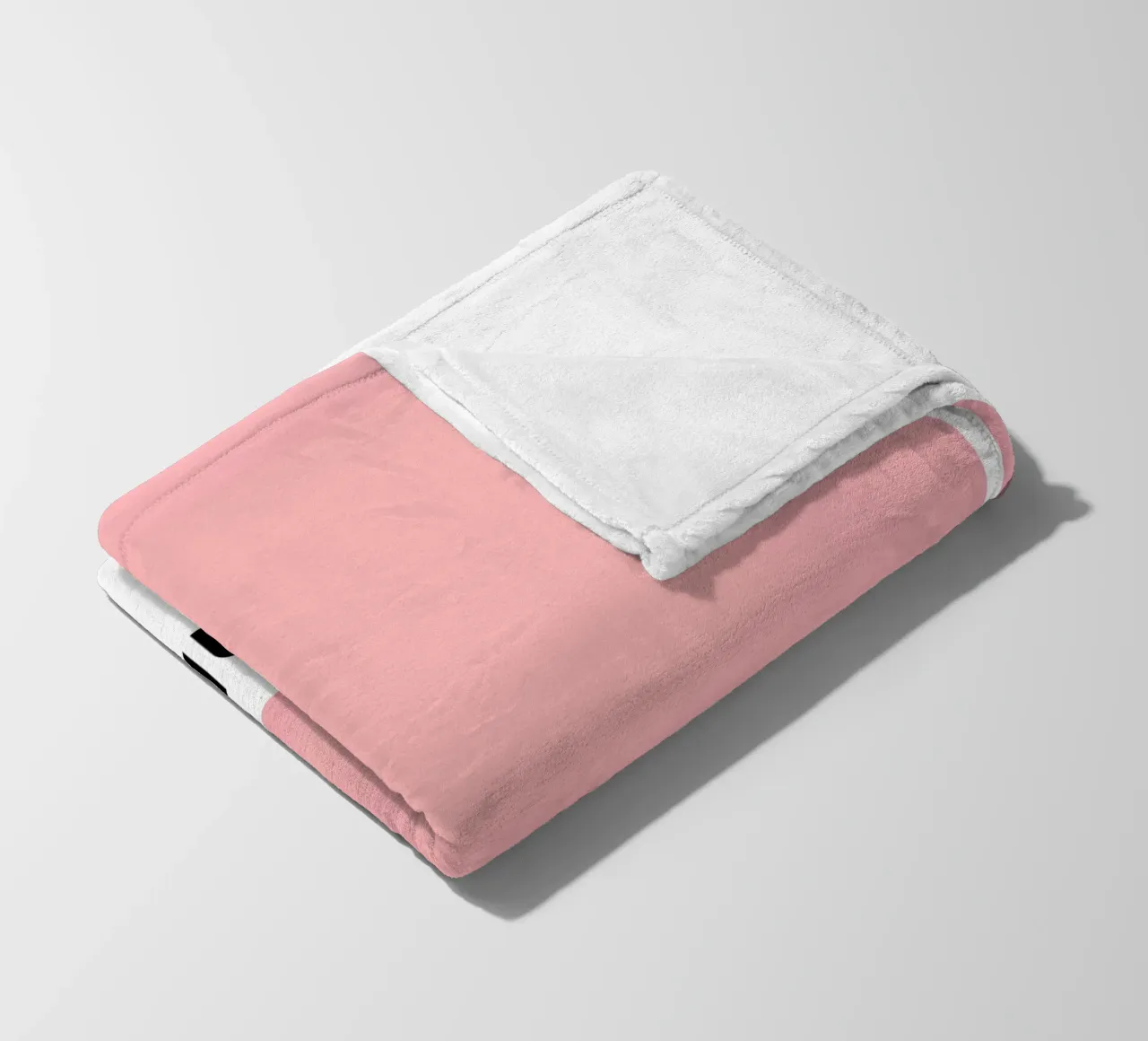 Pantone Soft Pink Minimalist Color Block Print fleece blanket by homdeco