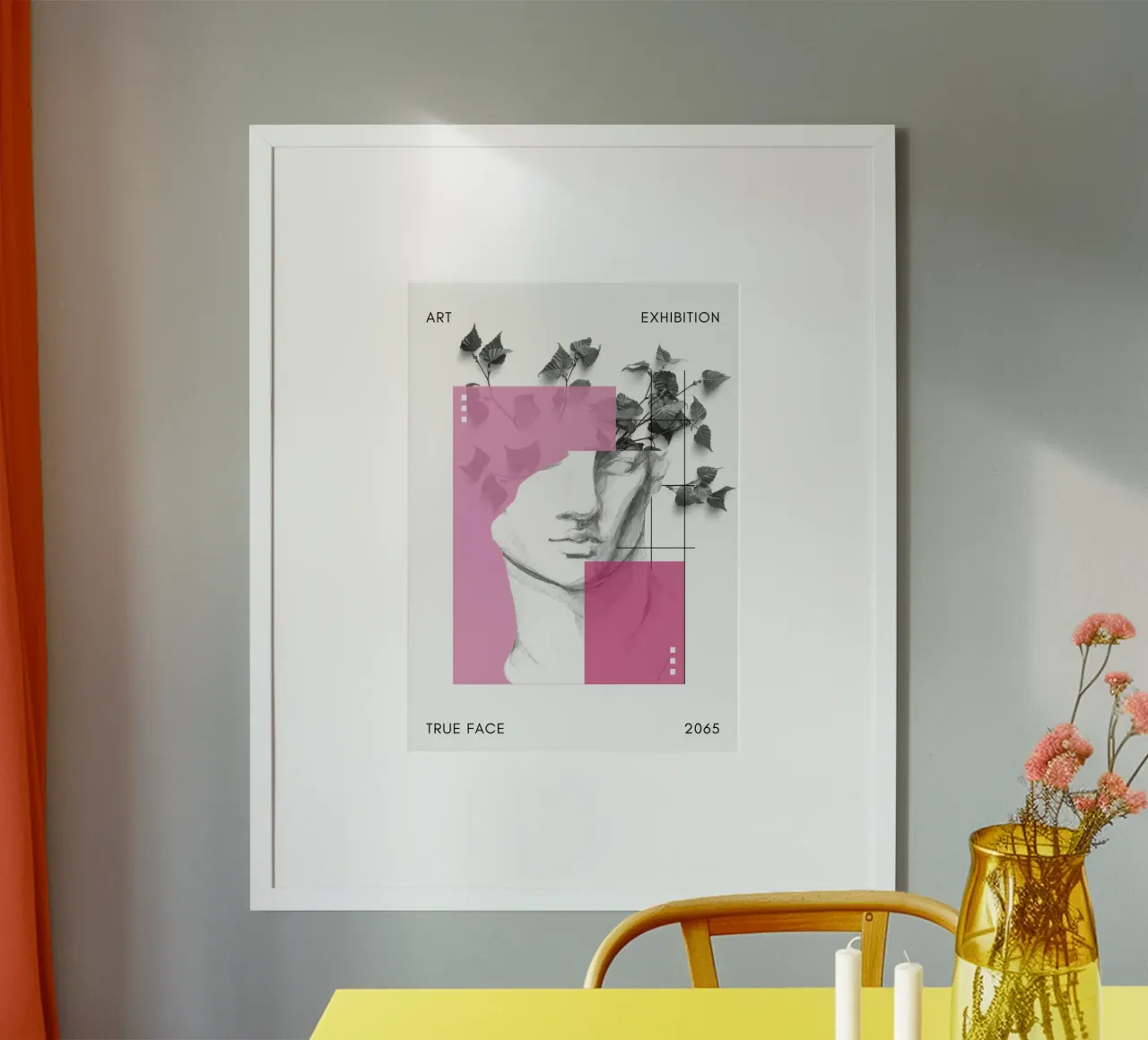 True Face - Mostra d'arte moderna Collage 2065 poster da homdeco