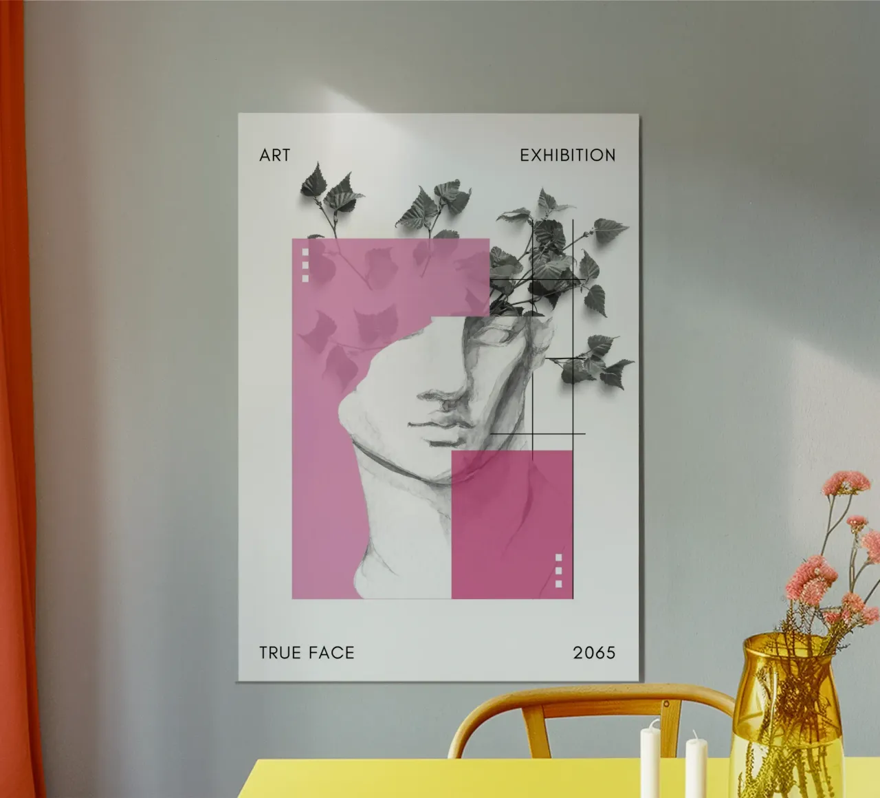 True Face - Mostra d'arte moderna Collage 2065 poster da homdeco