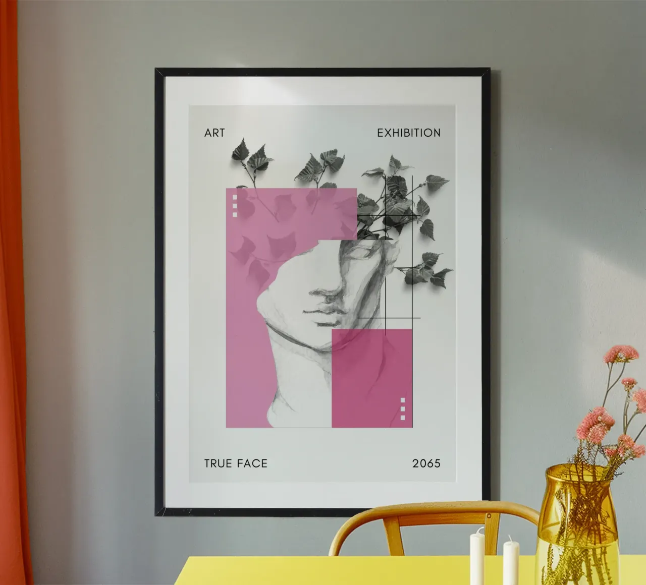 True Face - Mostra d'arte moderna Collage 2065 poster da homdeco
