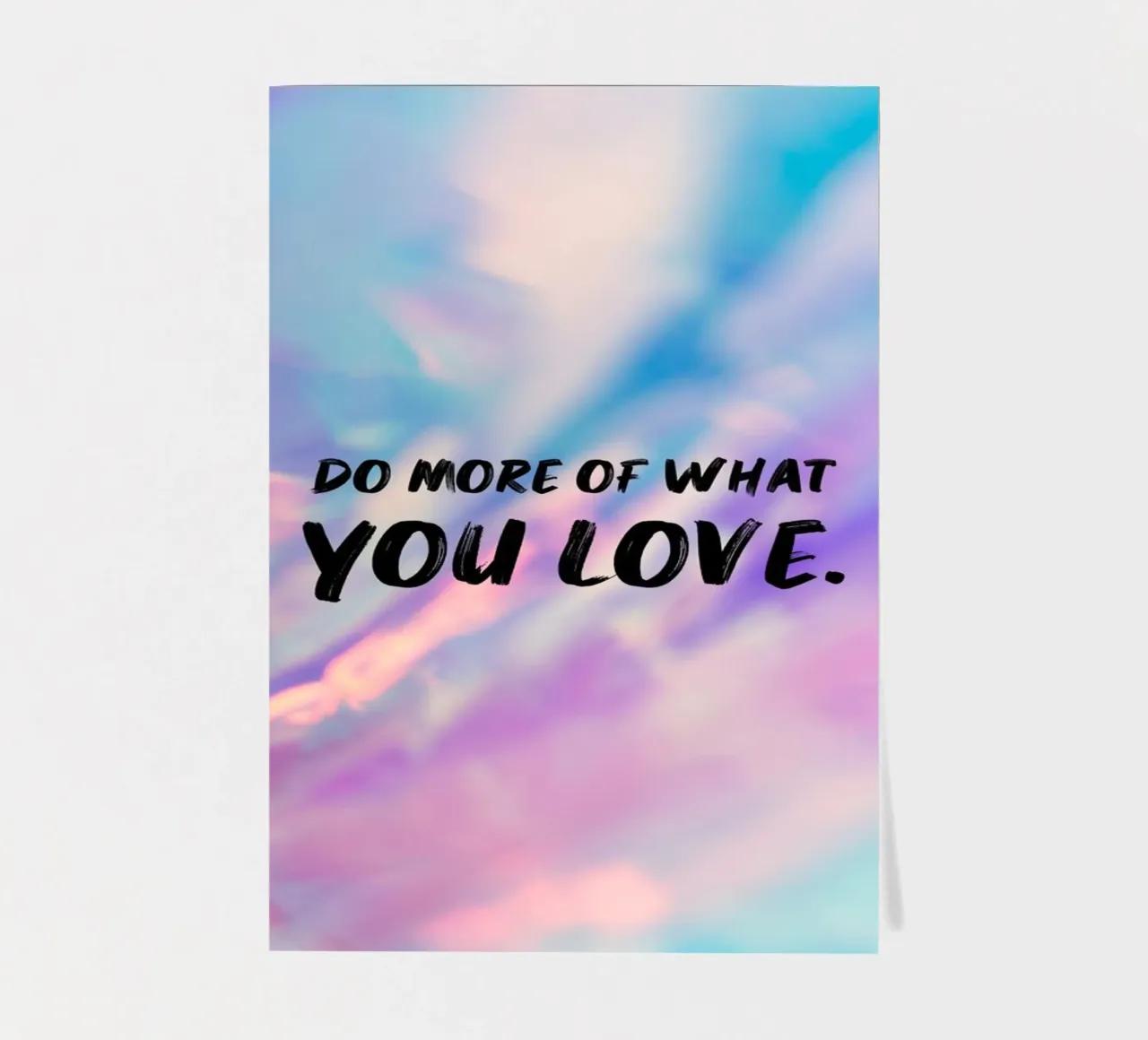"Do More Of What You Love" Holographic Gradient Print sticker sheet by homdeco