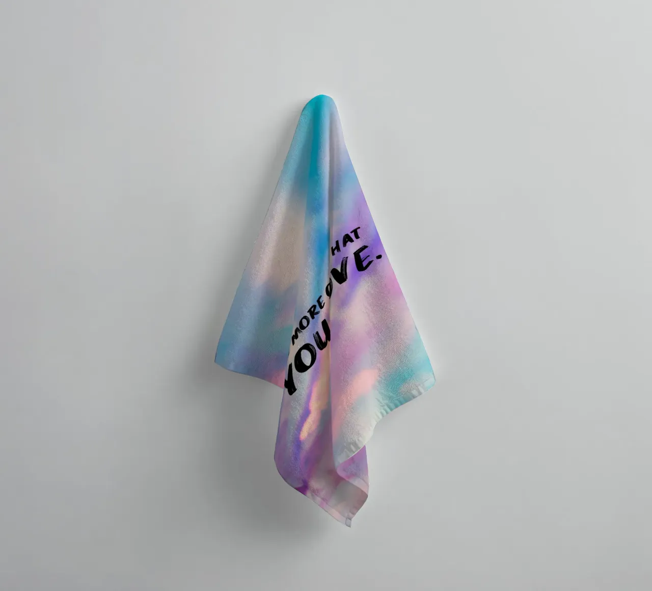 "Do More Of What You Love" Holographic Gradient Print towel by homdeco
