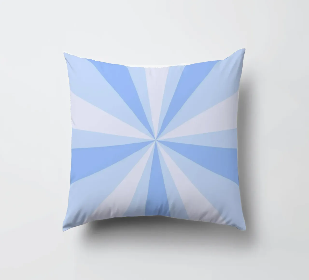 Stampa estetica retrò blu calmante a raggi di sole cuscino da homdeco