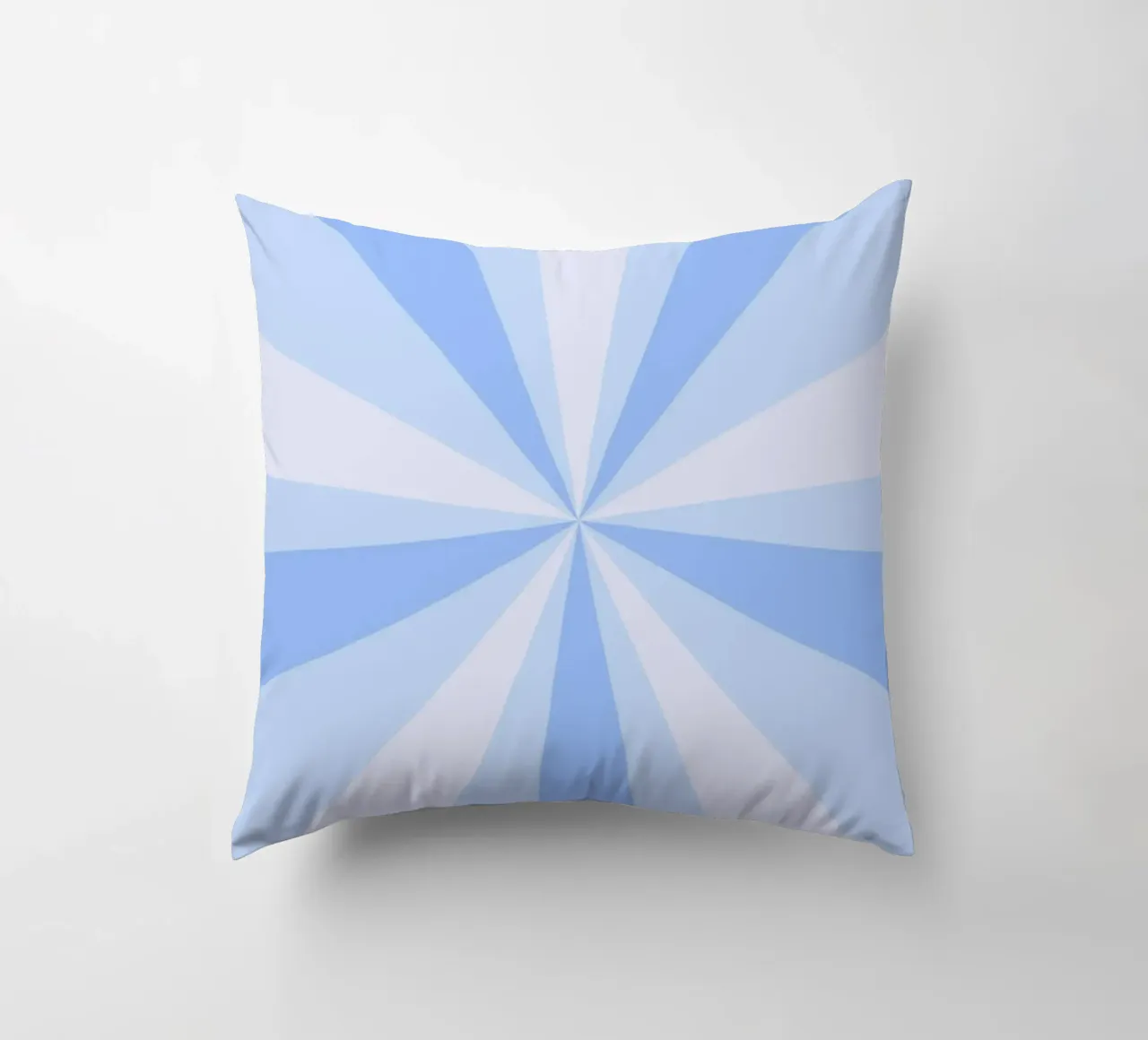 Stampa estetica retrò blu calmante a raggi di sole cuscino da homdeco
