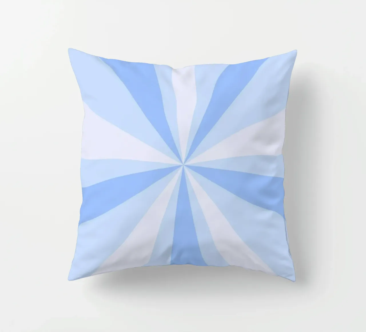 Stampa estetica retrò blu calmante a raggi di sole cuscino da homdeco