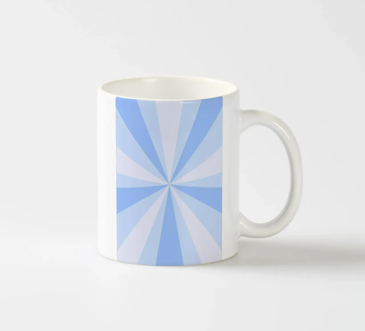 Stampa estetica retrò blu calmante a raggi di sole tazza in ceramica da homdeco