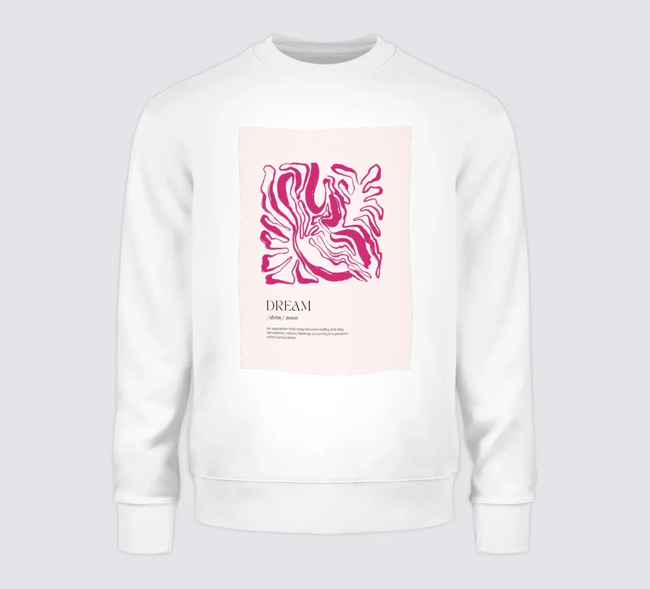 DREAM Definition Abstrakt Rosa Organische Formen drucken Sweatshirt von homdeco