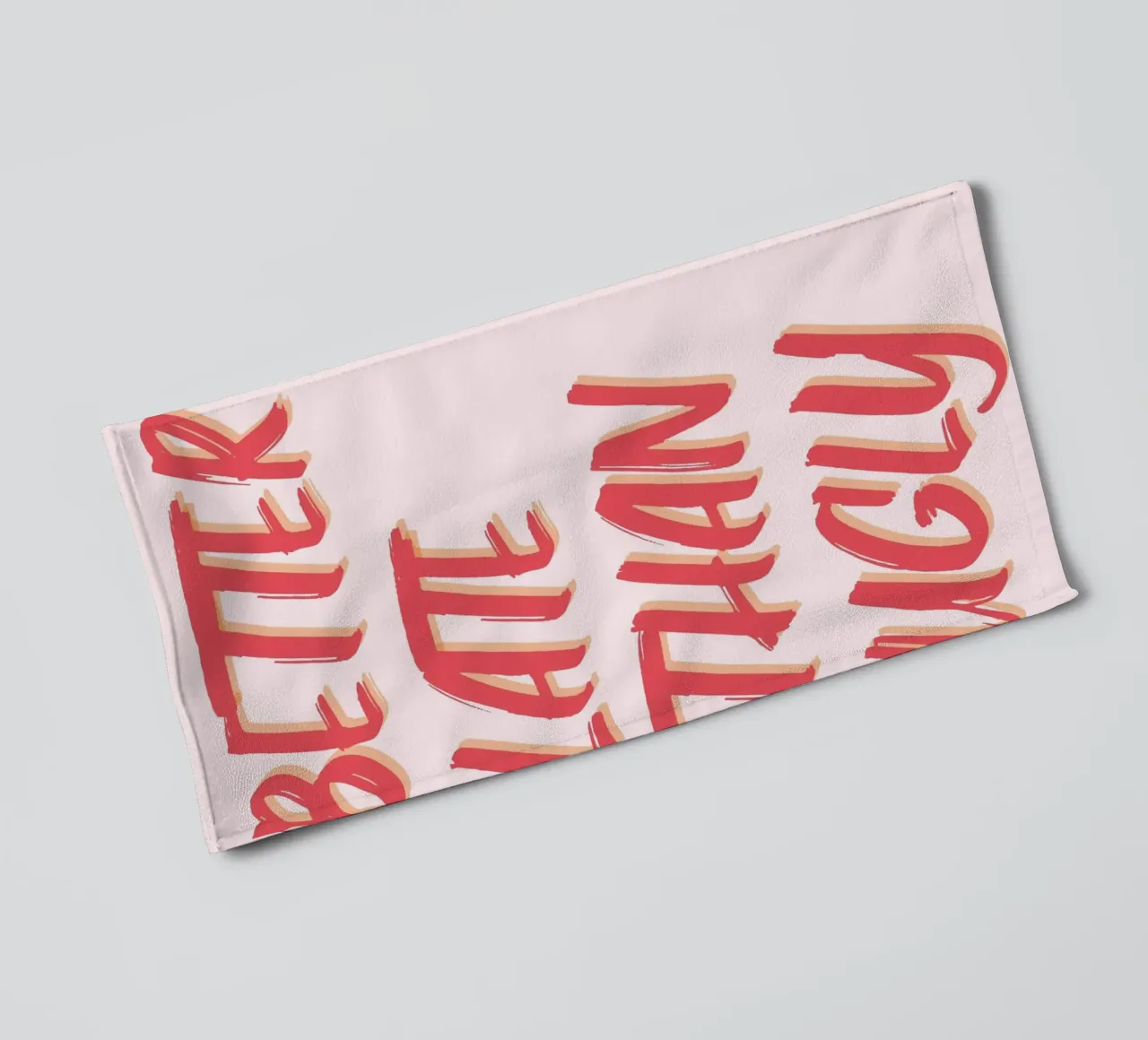 "Better Late Than Ugly" Humorous Quote Print towel by homdeco