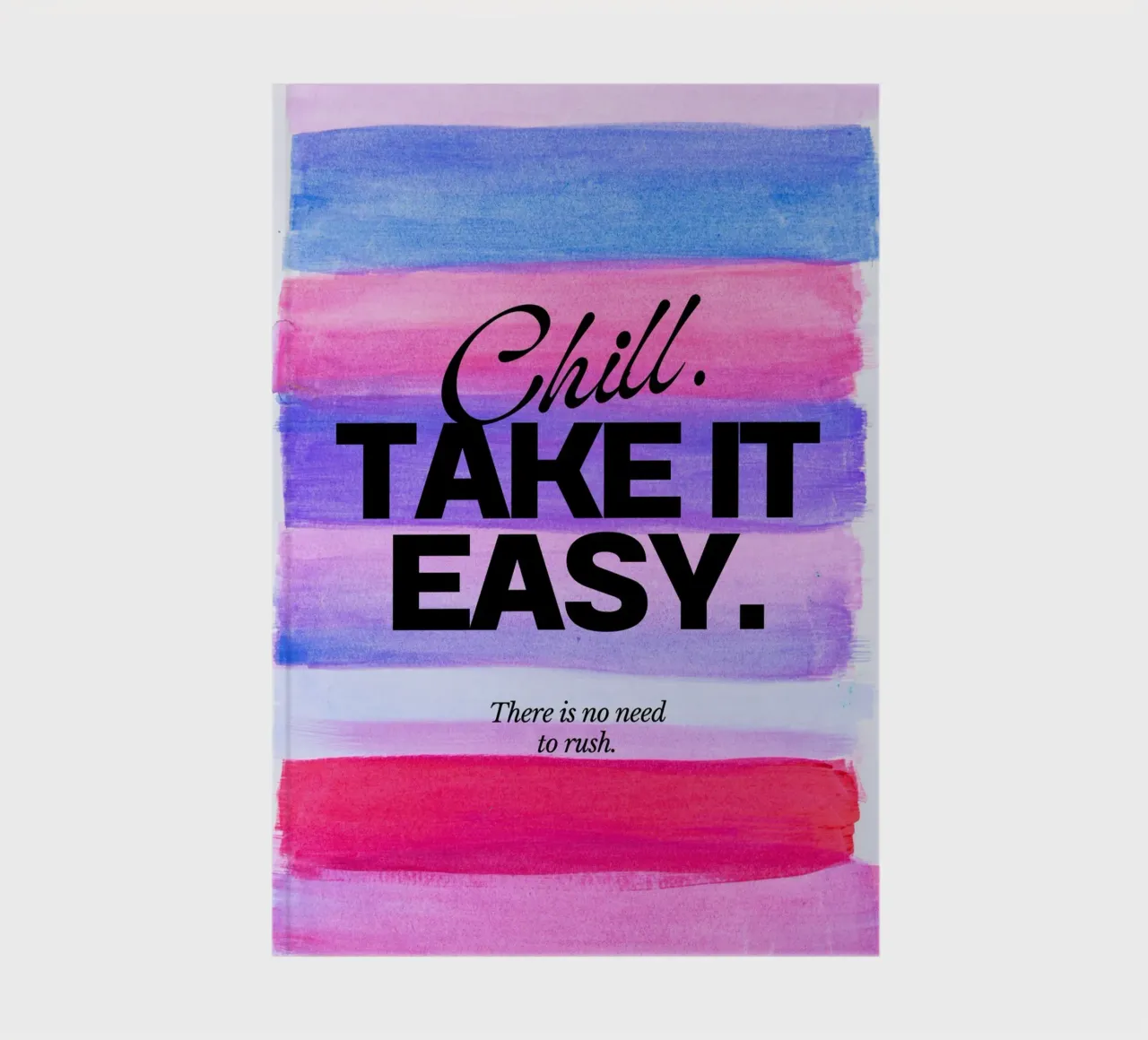 "Rilassati. Take It Easy". Stampa a righe acquerellate diario da homdeco