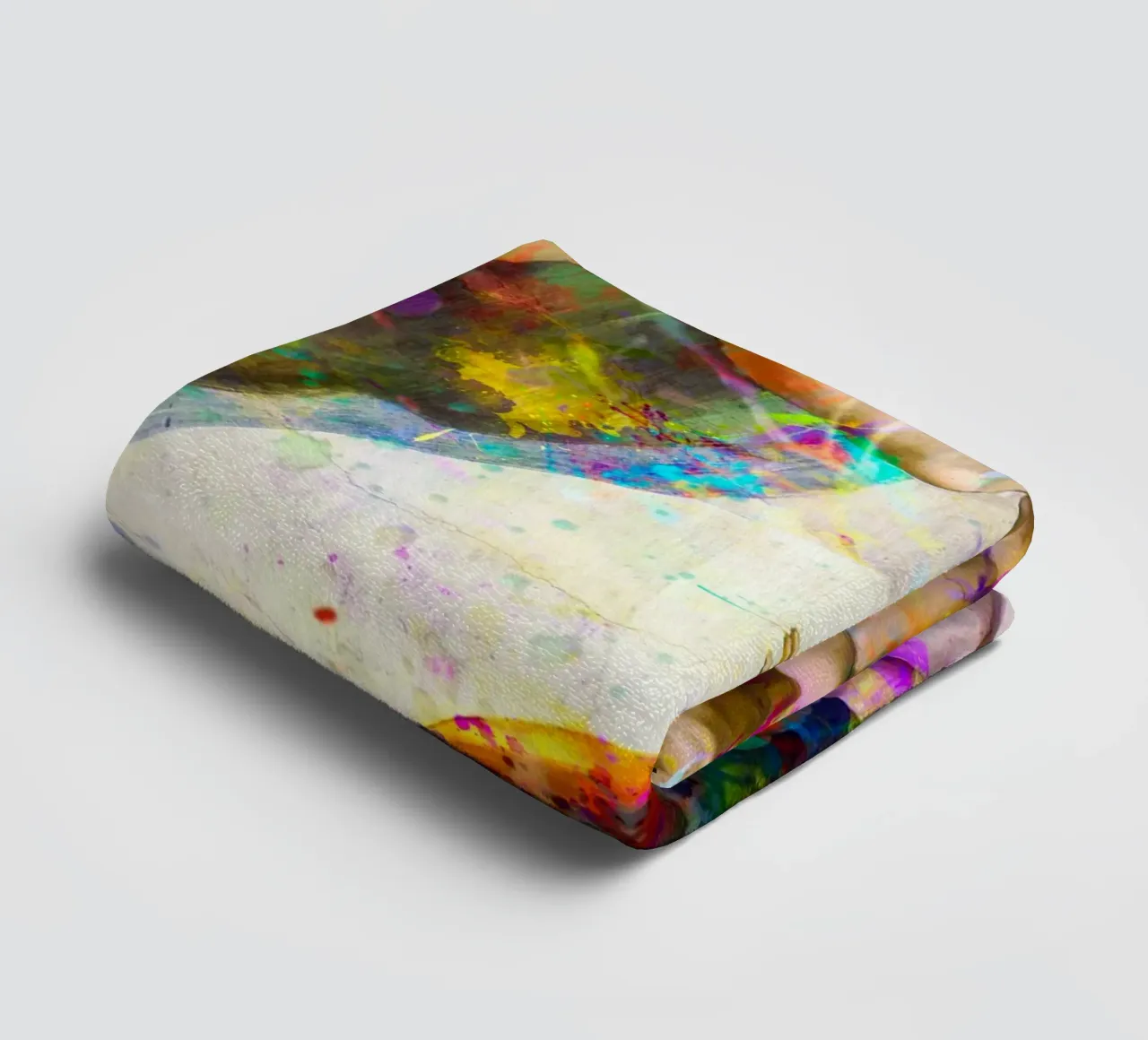 Creation of Adam - Modern Abstract Splatter Art towel by homdeco