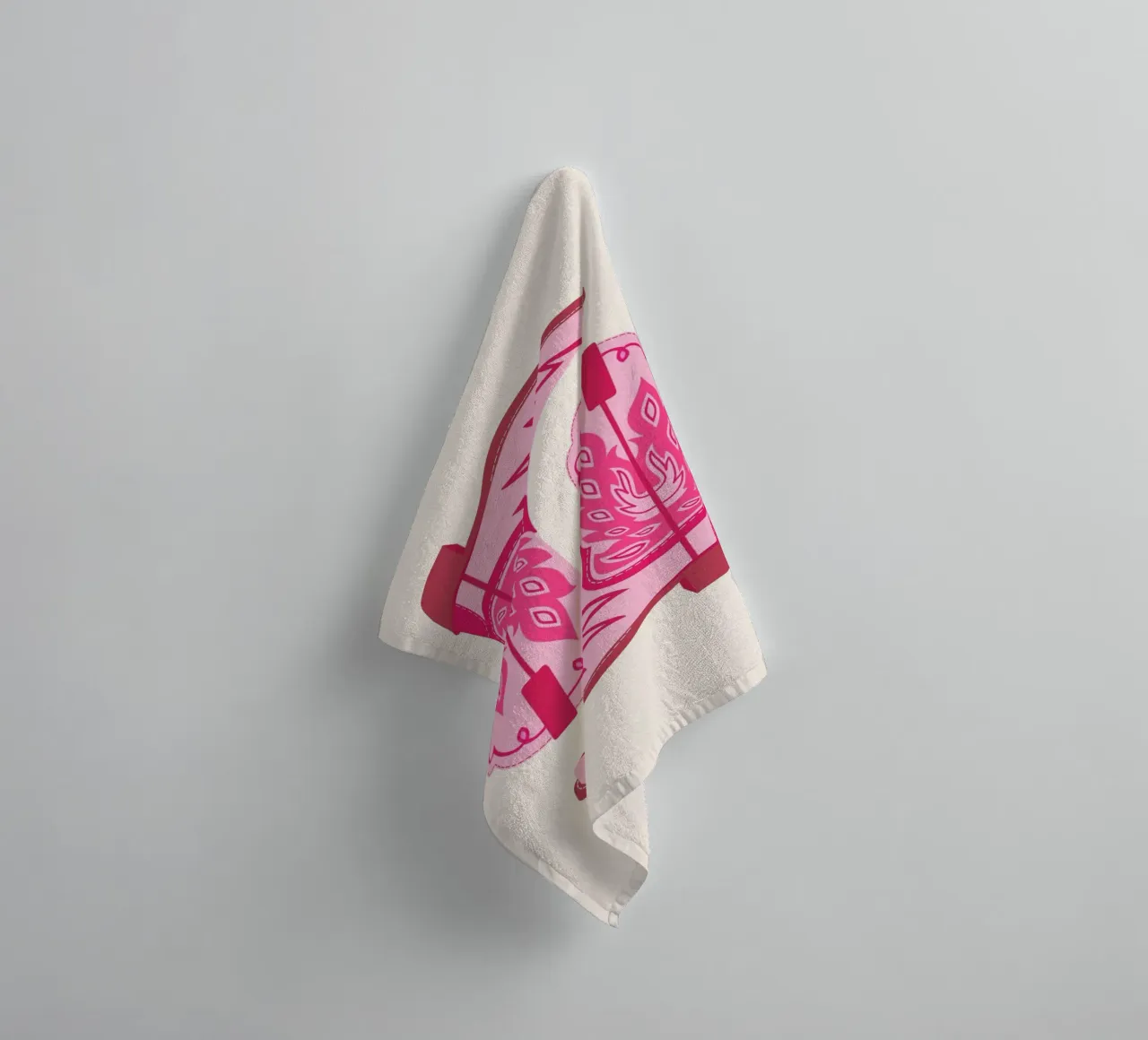 Pretty Pink Cowgirl Boots Western Pop Art towel by homdeco