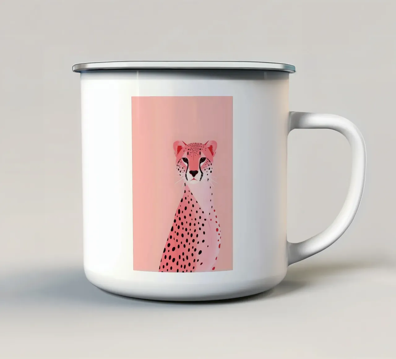 Stampa pop art moderna Chic Pink Cheetah tazza in smalto da homdeco