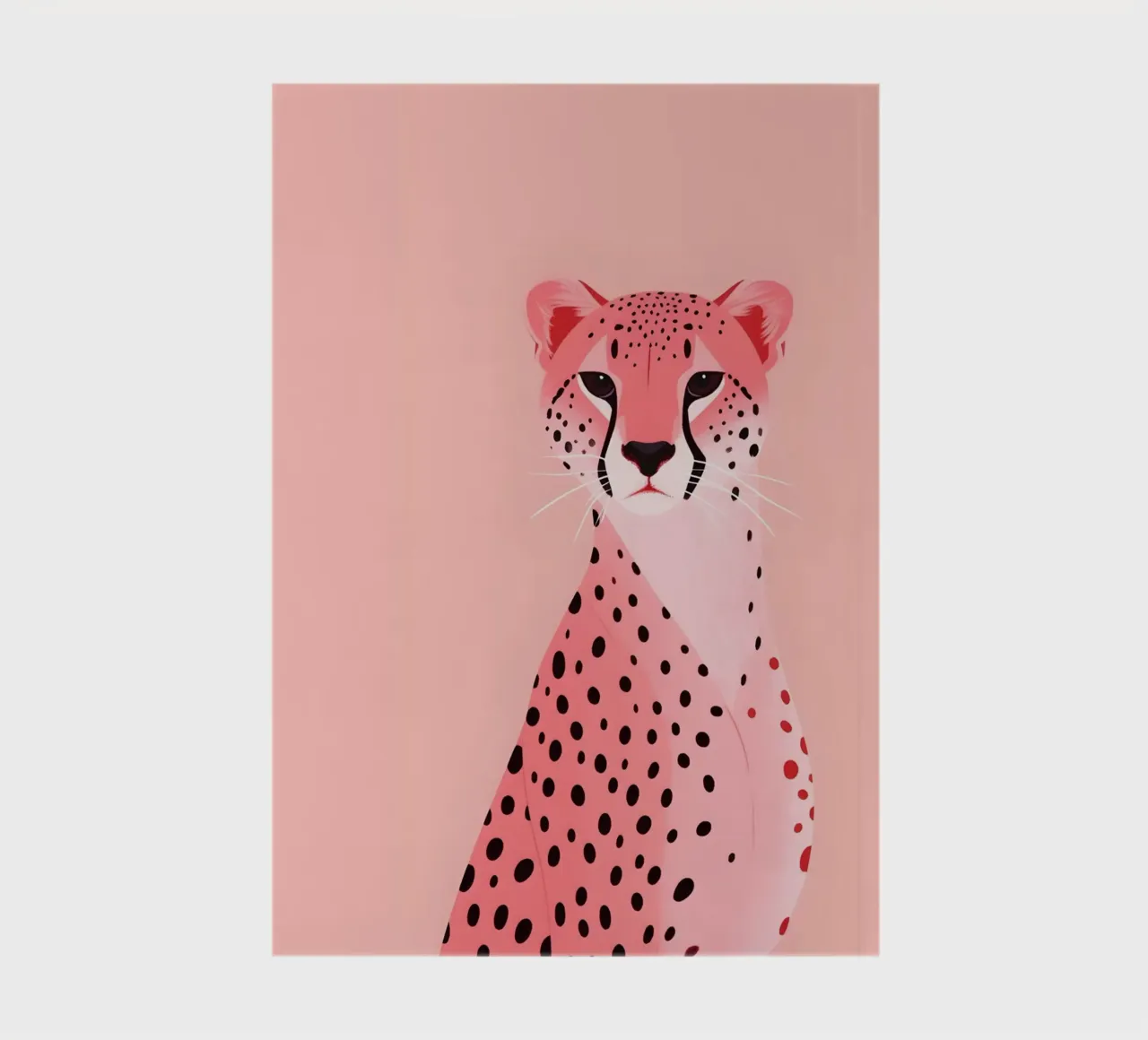 Chic Pink Cheetah Modern Pop Art Print notebook by homdeco