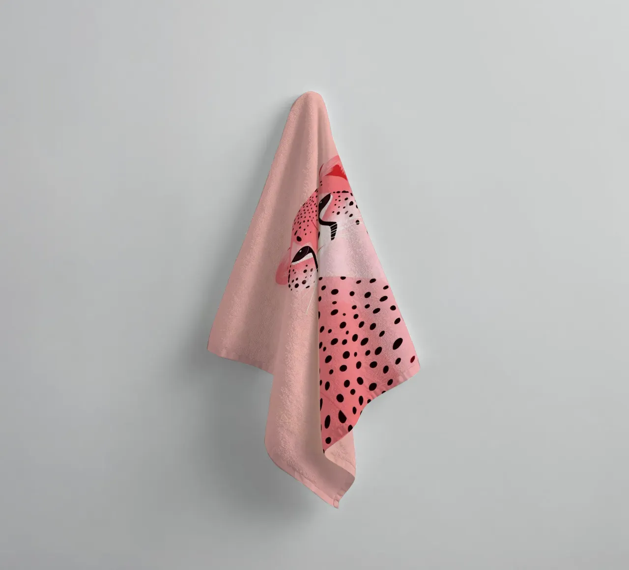 Chic Pink Cheetah Modern Pop Art Print towel by homdeco