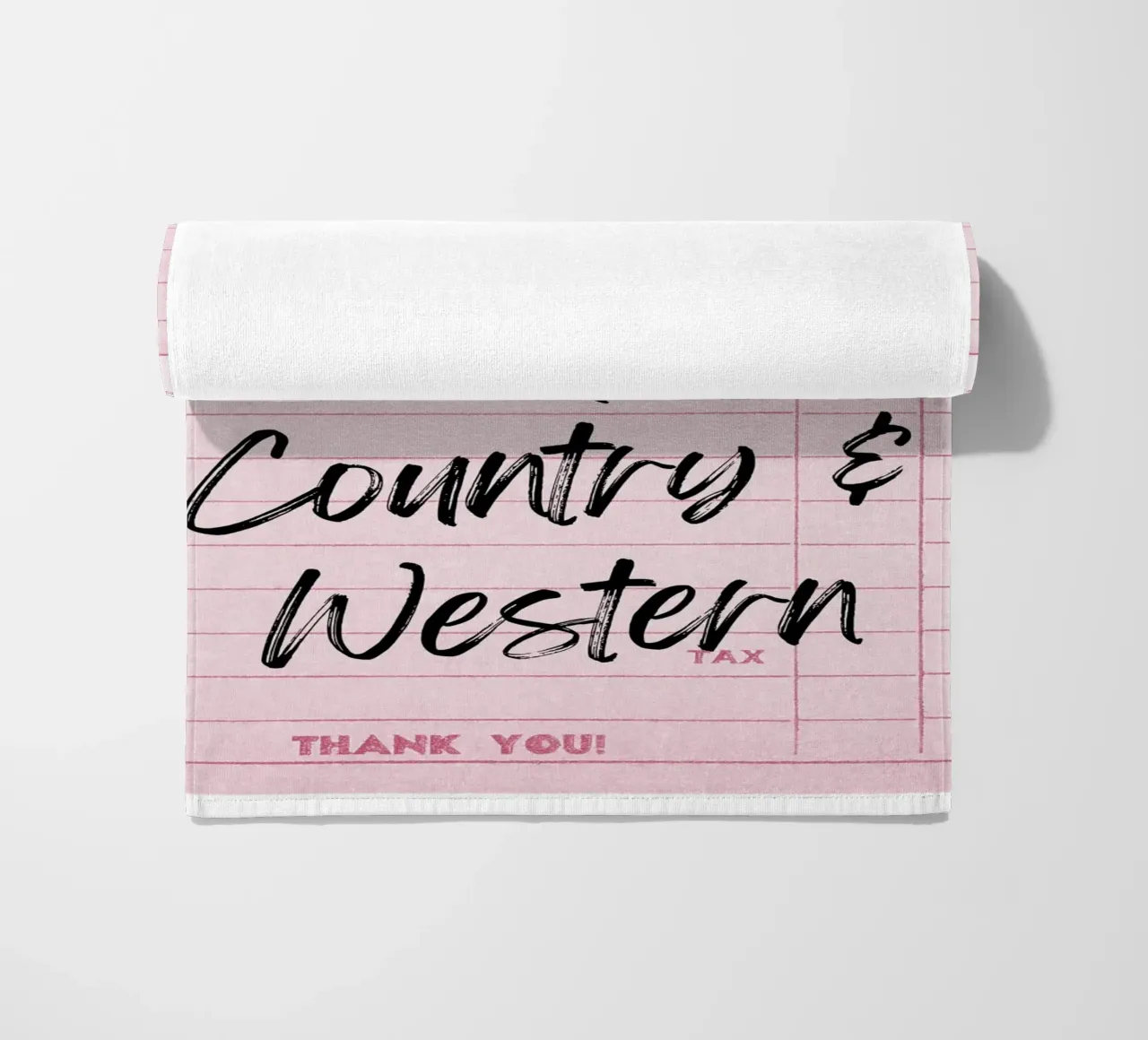 "Dos Tipos: Country & Western" Guest Check Print toalla de playa de homdeco