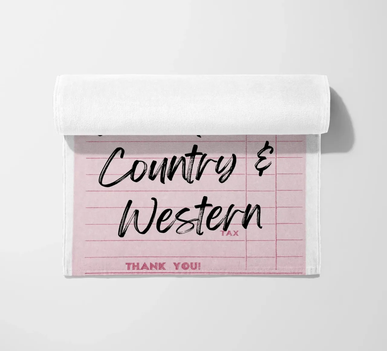 "Dos Tipos: Country & Western" Guest Check Print toalla de playa de homdeco