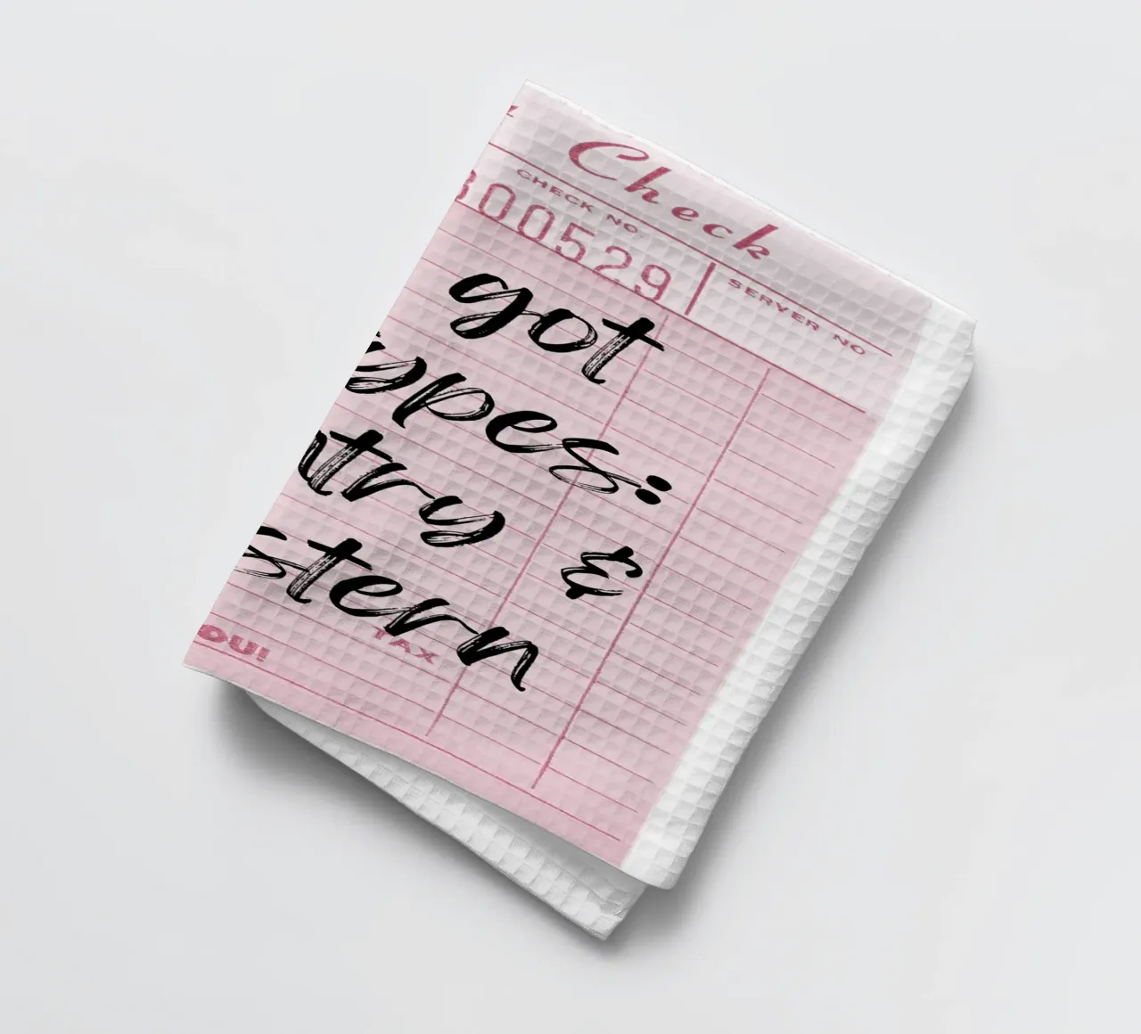 "Dos Tipos: Country & Western" Guest Check Print paño de cocina de homdeco