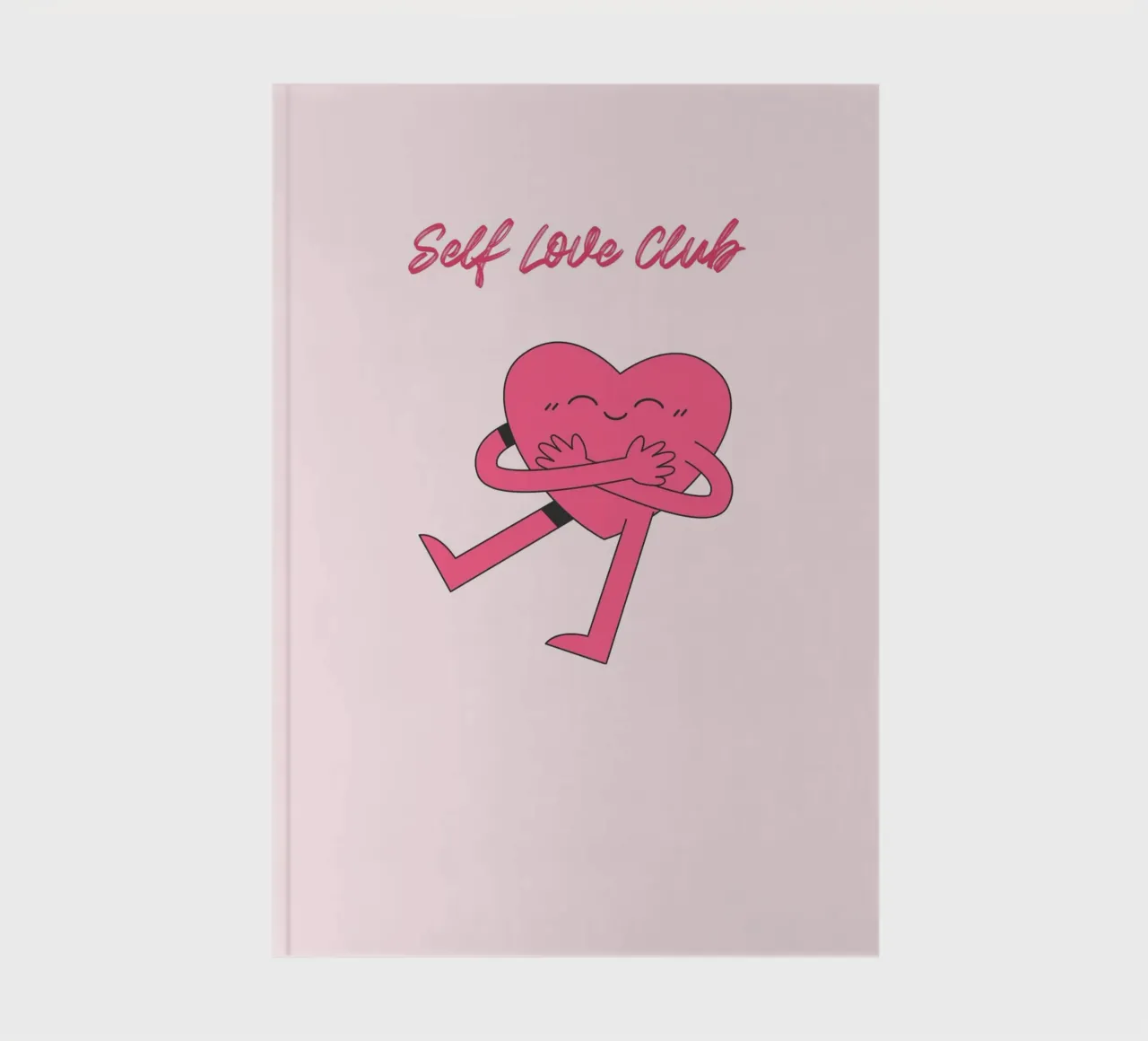 Club de l'amour de soi - Hugging Heart Aesthetic Print carnet de notes de homdeco