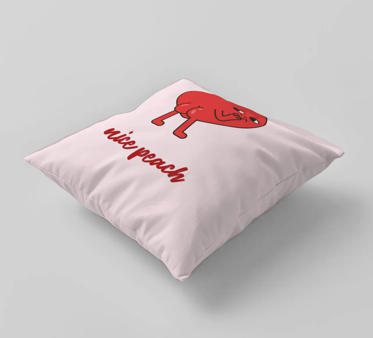 Stampa Pop Art "Nice Peach" Cuore rosso impertinente cuscino da homdeco