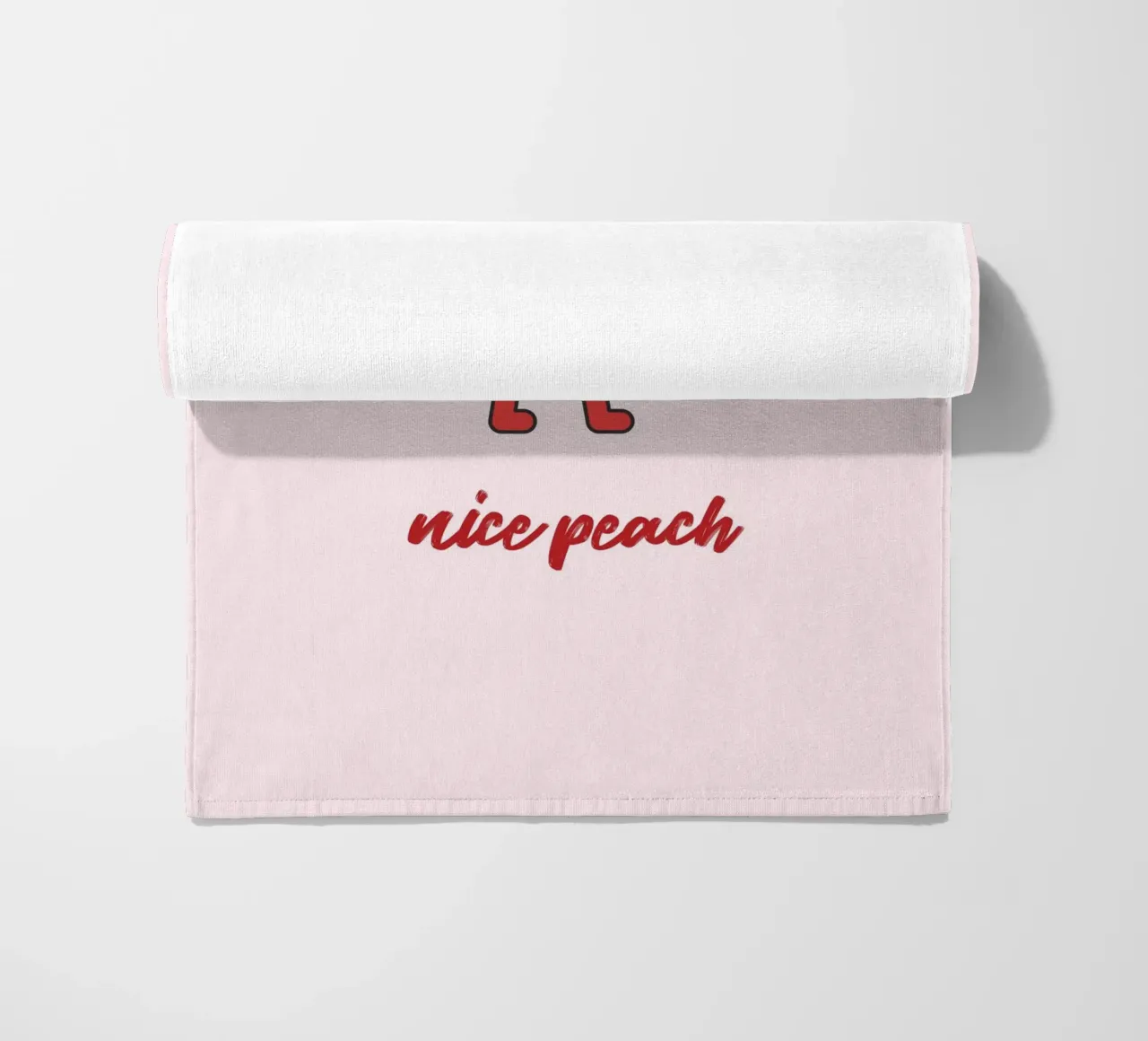 Impression Pop Art "Nice Peach" - Coeur rouge effronté serviette de plage de homdeco