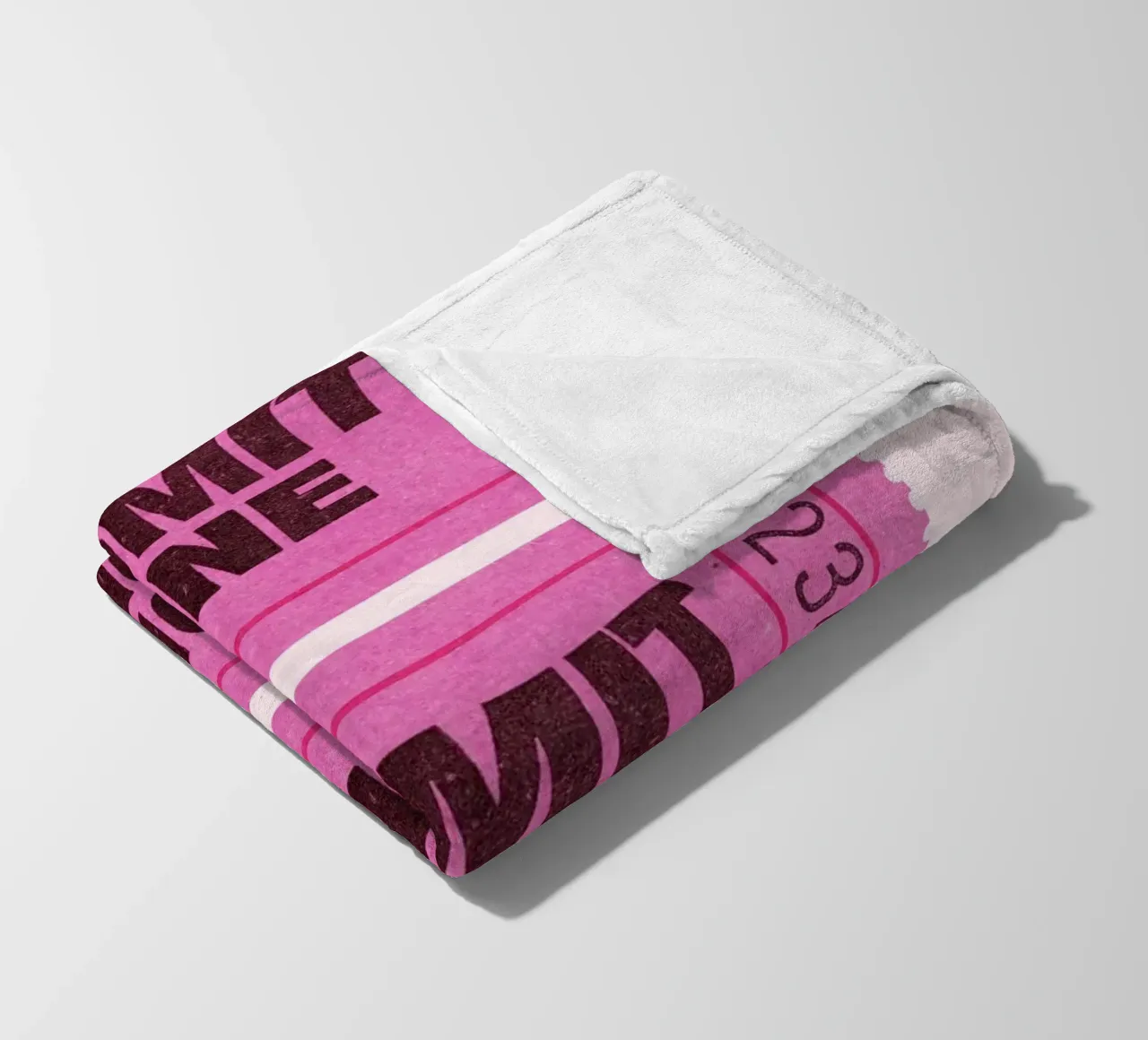 Admit One Pink Retro Ticket Pop Art Print fleece blanket by homdeco