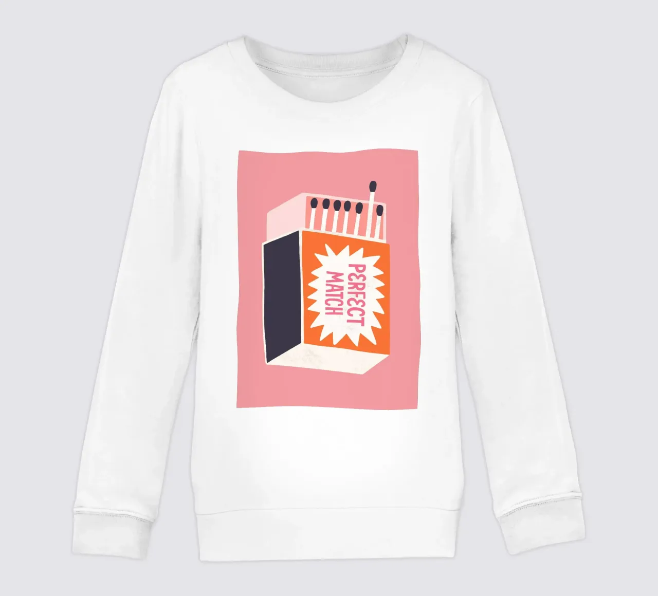"Perfect Match" Retro Matchbox Pop Art Print sudadera para niño de homdeco