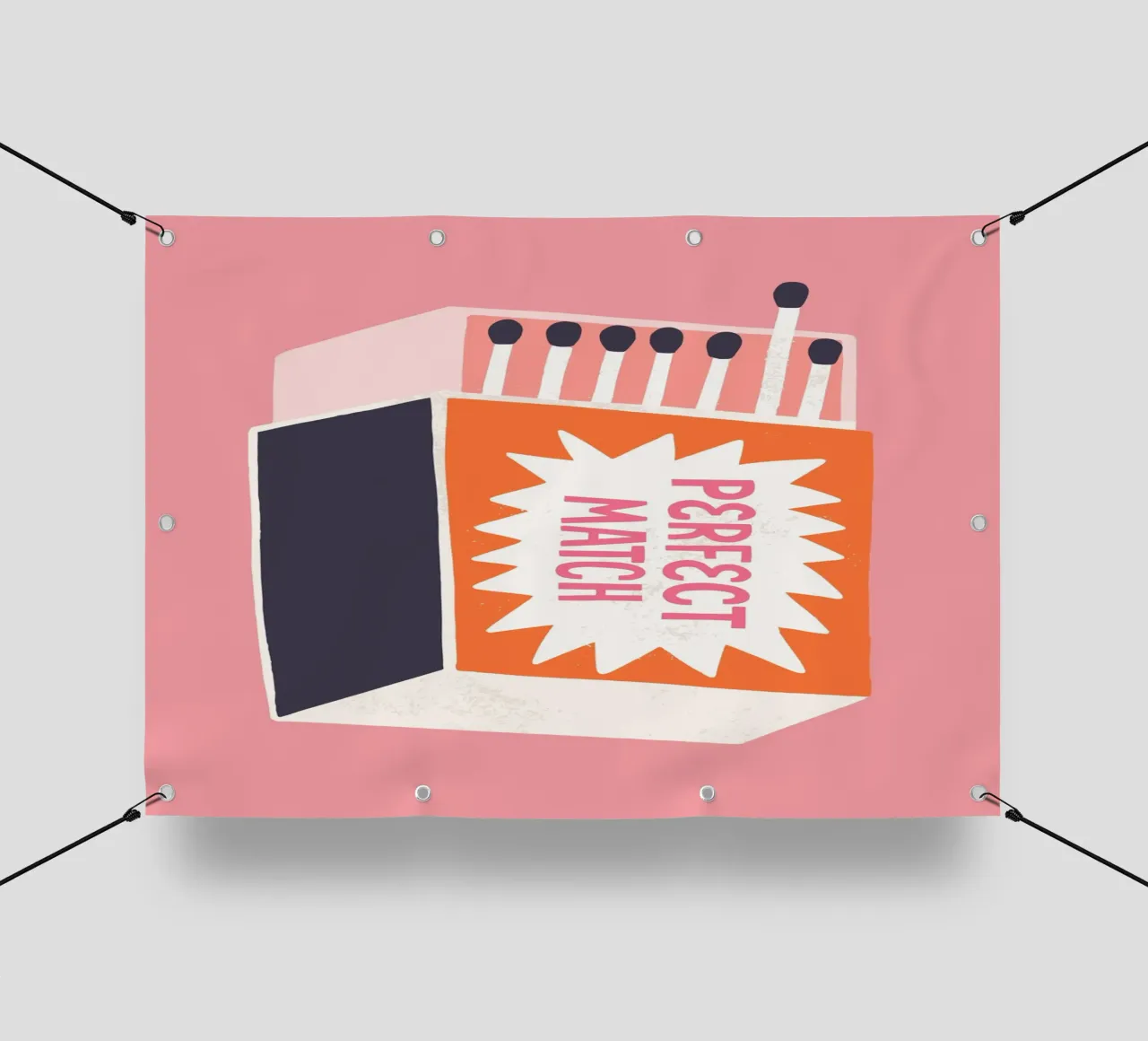Stampa Pop Art "Perfect Match" Retro Matchbox telo in pvc da homdeco