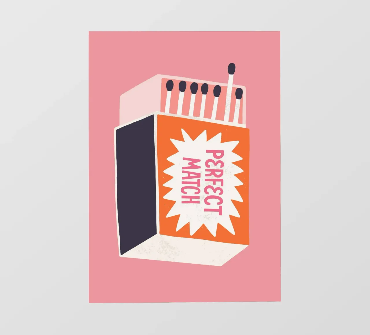 Stampa Pop Art "Perfect Match" Retro Matchbox telo in pvc da homdeco