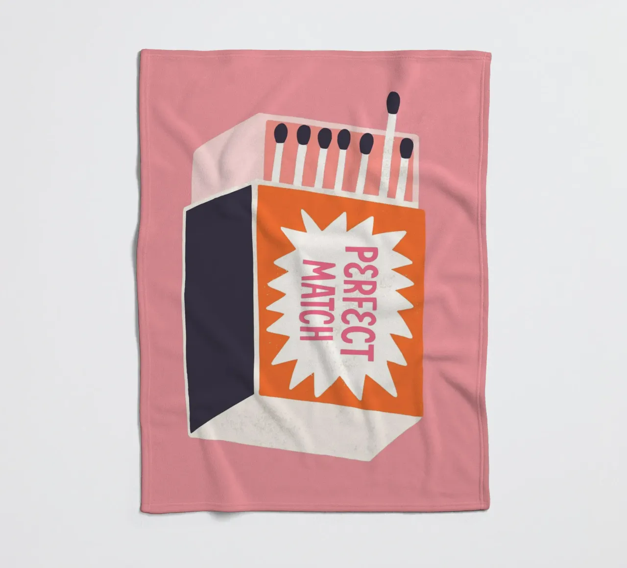 Stampa Pop Art "Perfect Match" Retro Matchbox coperta in pile da homdeco