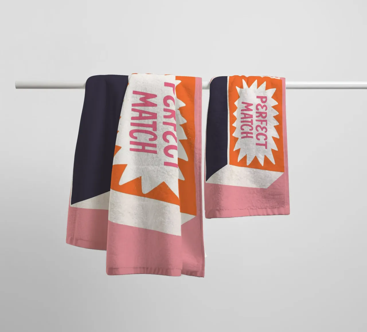 "Perfect Match" Retro Matchbox Pop Art Print towel by homdeco