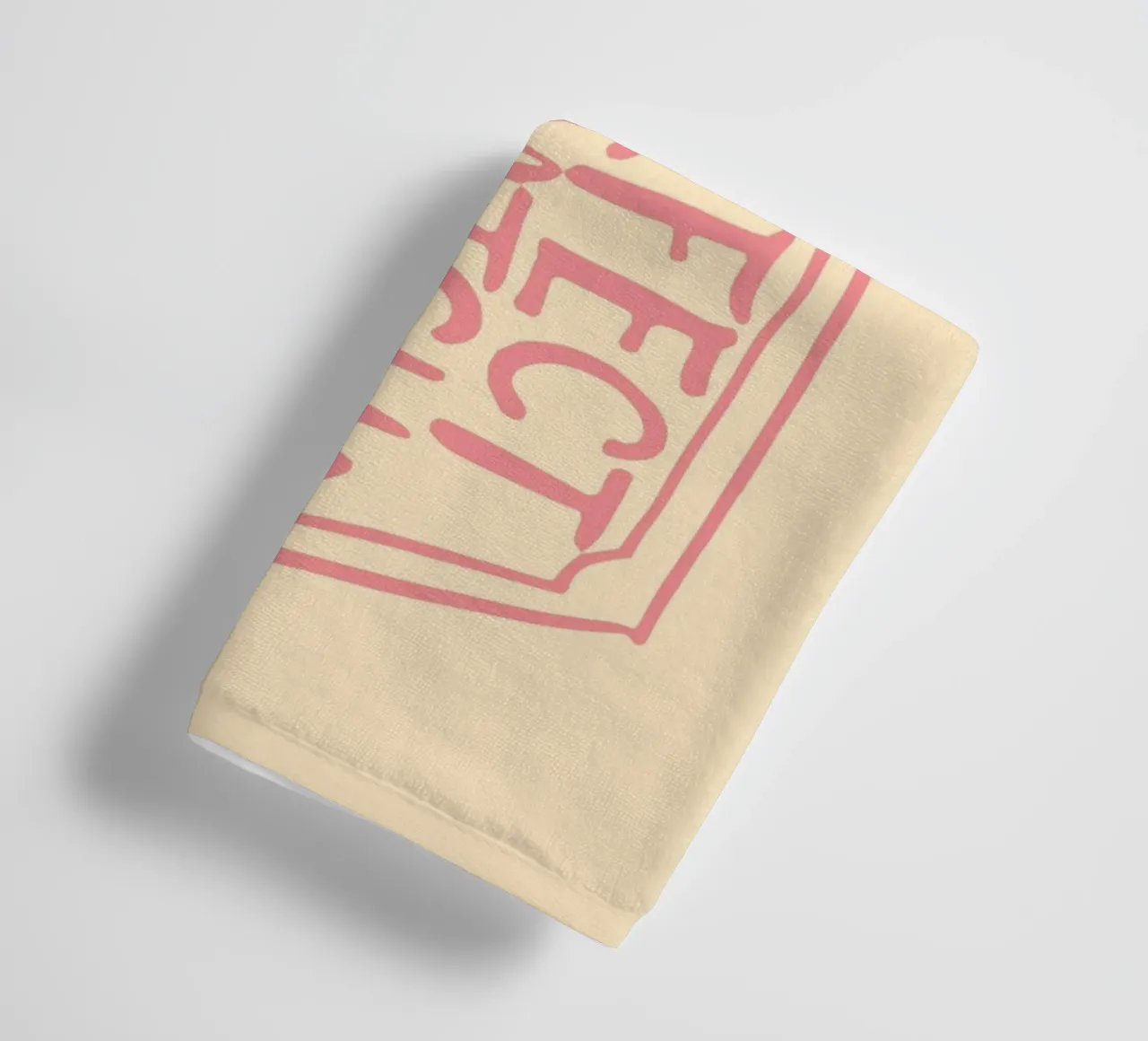 "Perfect Match" Minimalist Pink Matchbox Print towel by homdeco