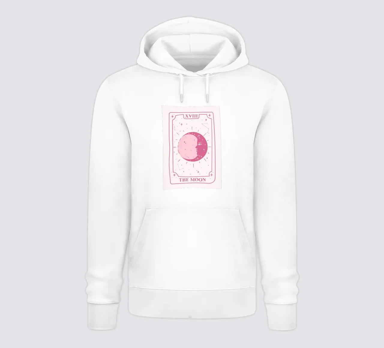 The Moon Tarot Card Aesthetic Pink Print hoodie by homdeco