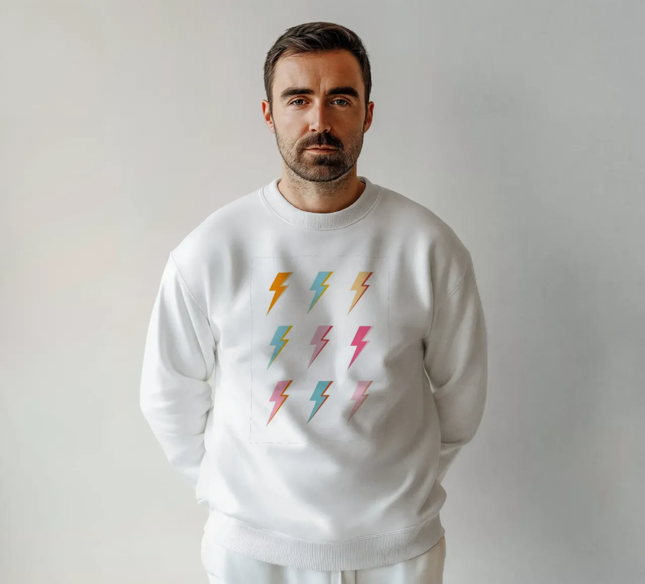 Lightning Bolt Pop Art: Vibrazioni elettriche pastello retrò felpa da homdeco