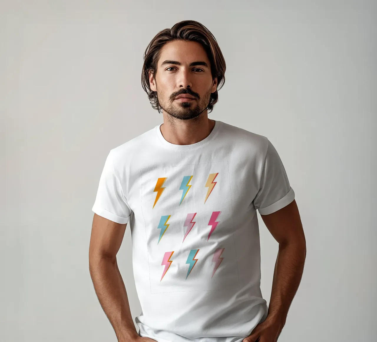 Lightning Bolt Pop Art: Vibrazioni elettriche pastello retrò t-shirt da homdeco