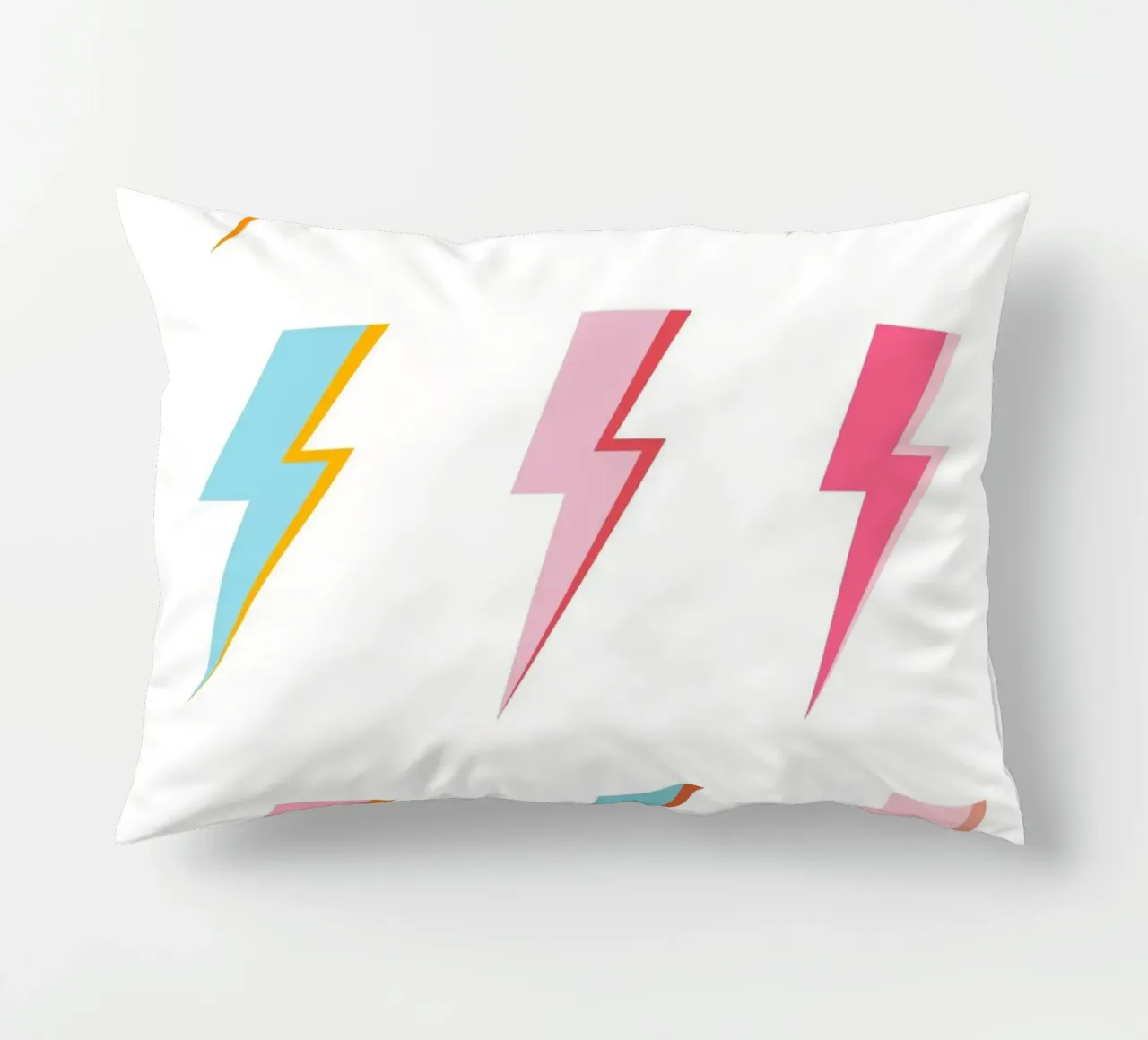 Lightning Bolt Pop Art: Vibrazioni elettriche pastello retrò cuscino da homdeco