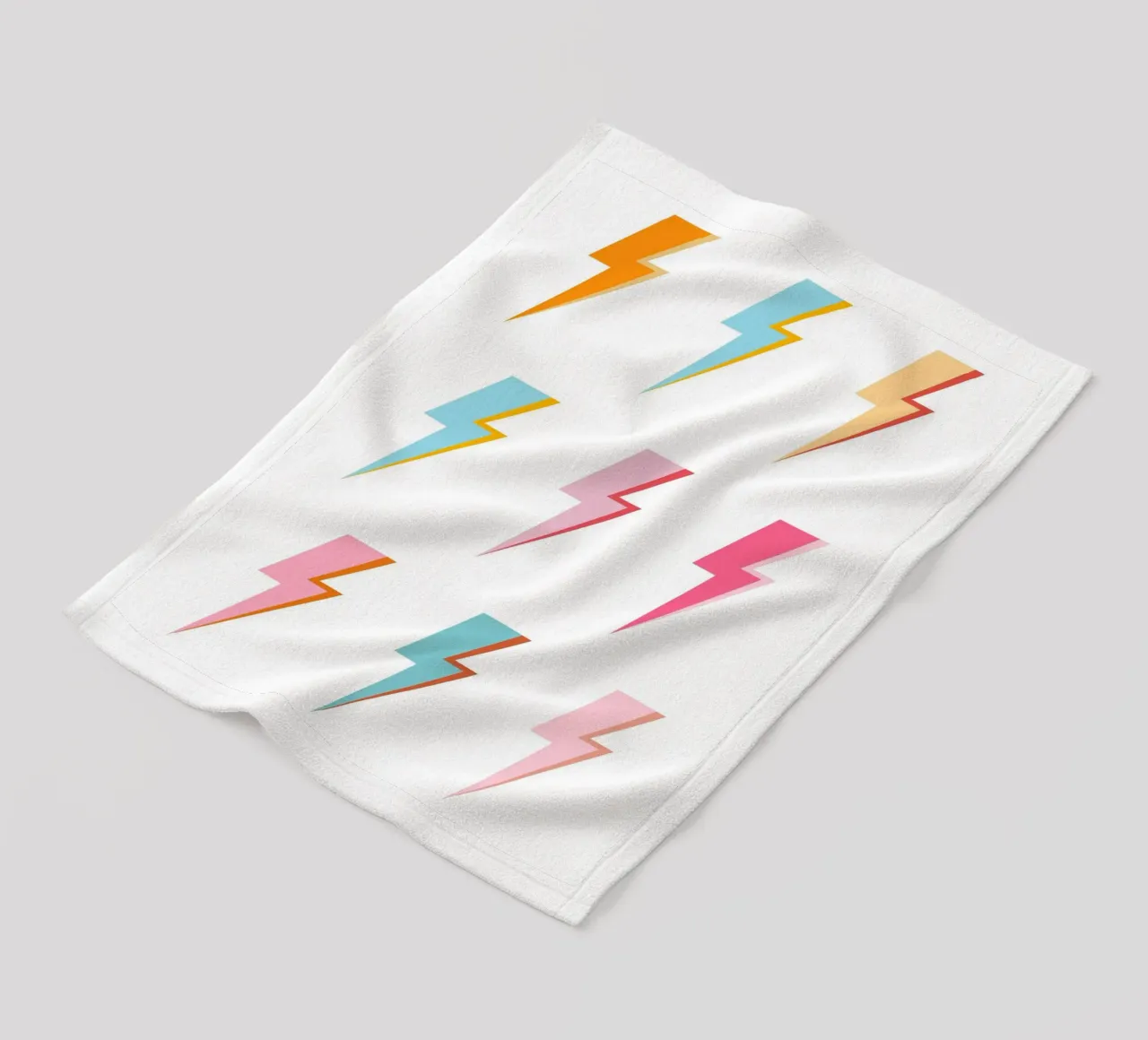 Lightning Bolt Pop Art: Vibrazioni elettriche pastello retrò coperta in pile da homdeco