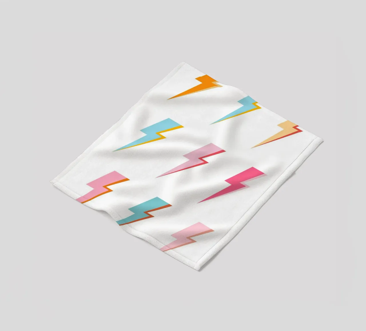 Lightning Bolt Pop Art: Vibrazioni elettriche pastello retrò coperta in pile da homdeco