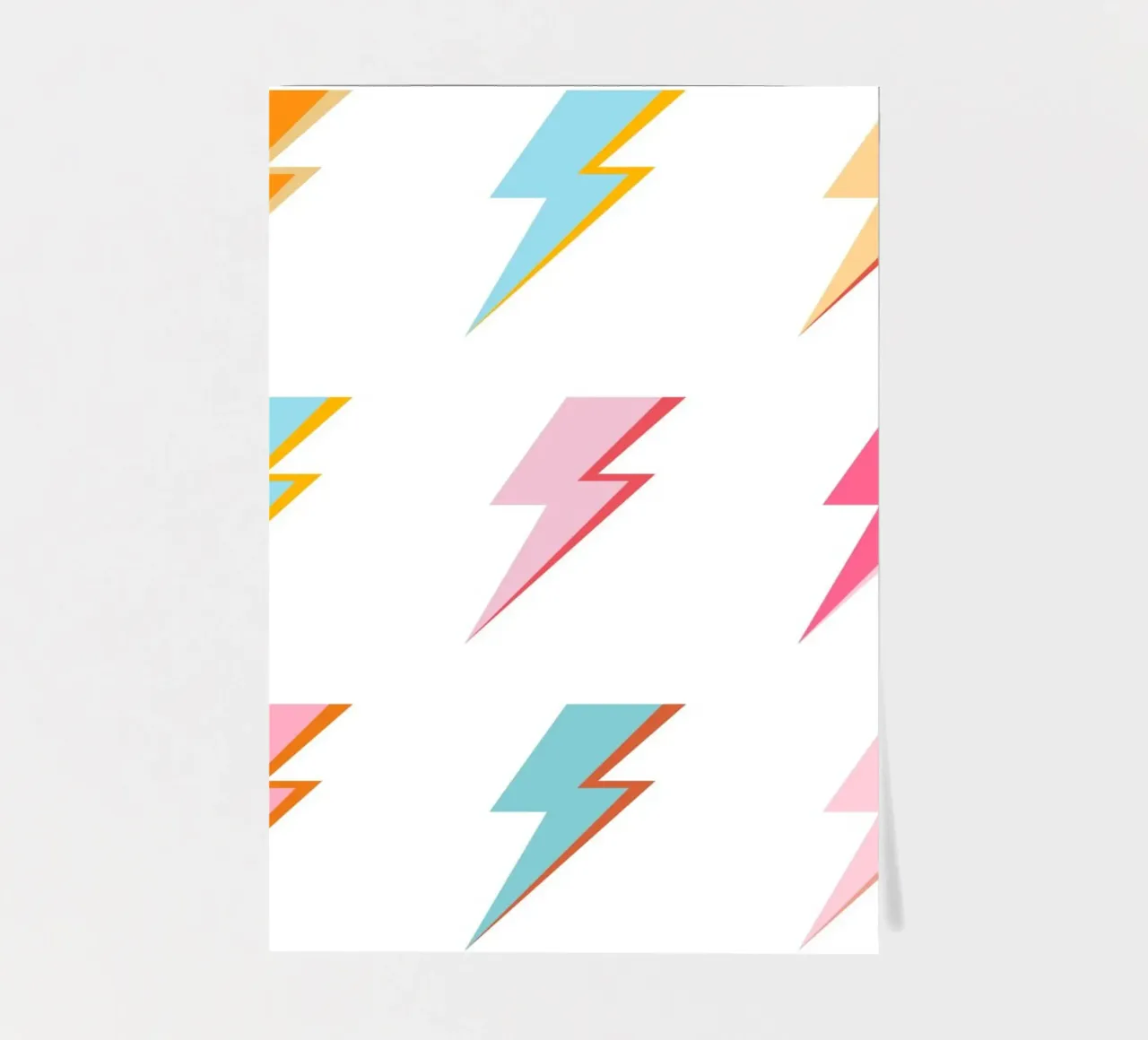 Lightning Bolt Pop Art: Retro-Pastell-Elektro-Vibes Stickerbogen von homdeco
